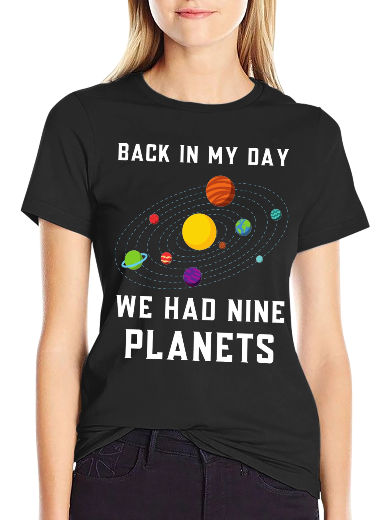 Nine Planets Retro Graphic T-Shirt
