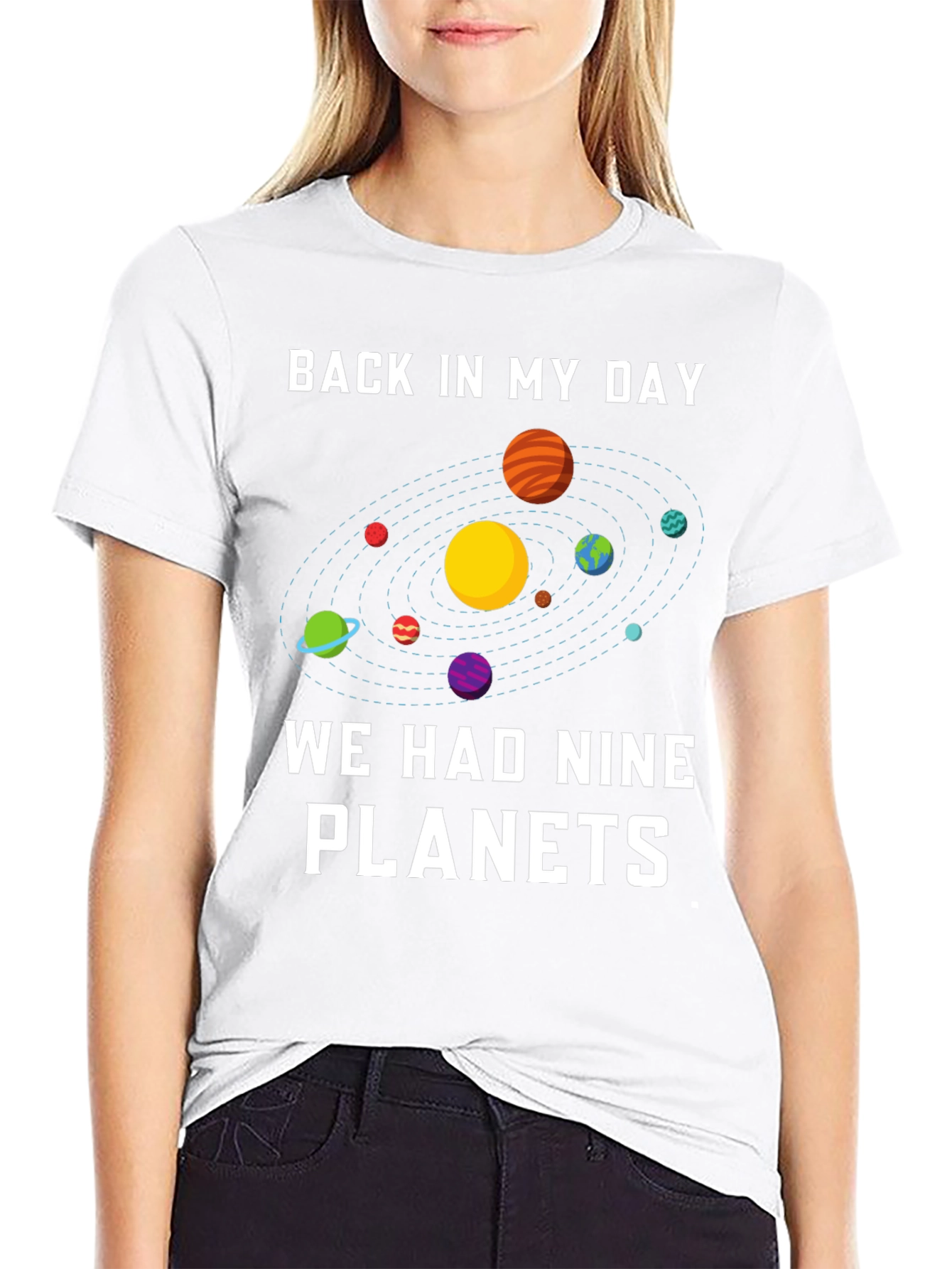 Nine Planets Retro Graphic T-Shirt