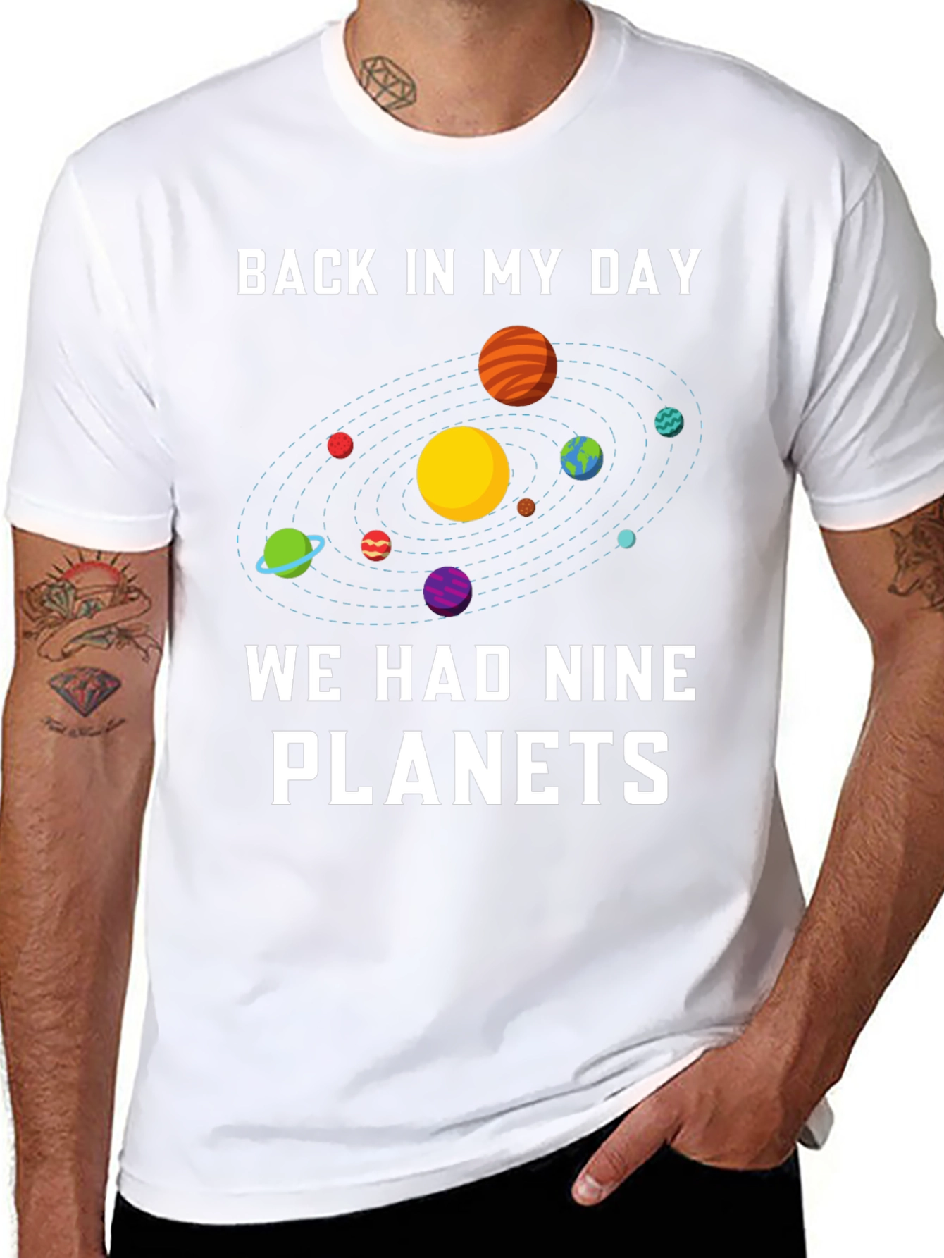 Nine Planets Retro Graphic T-Shirt