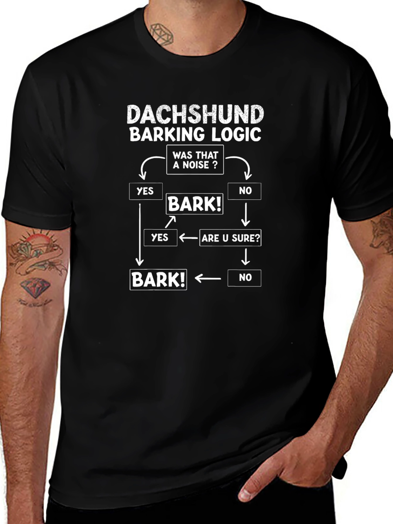Dachshund Barking Logic T-Shirt - Dog Lover Tee
