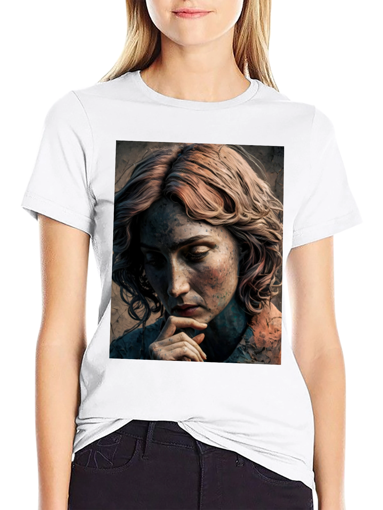 Artistic Portrait Graphic Tee - Unique Design