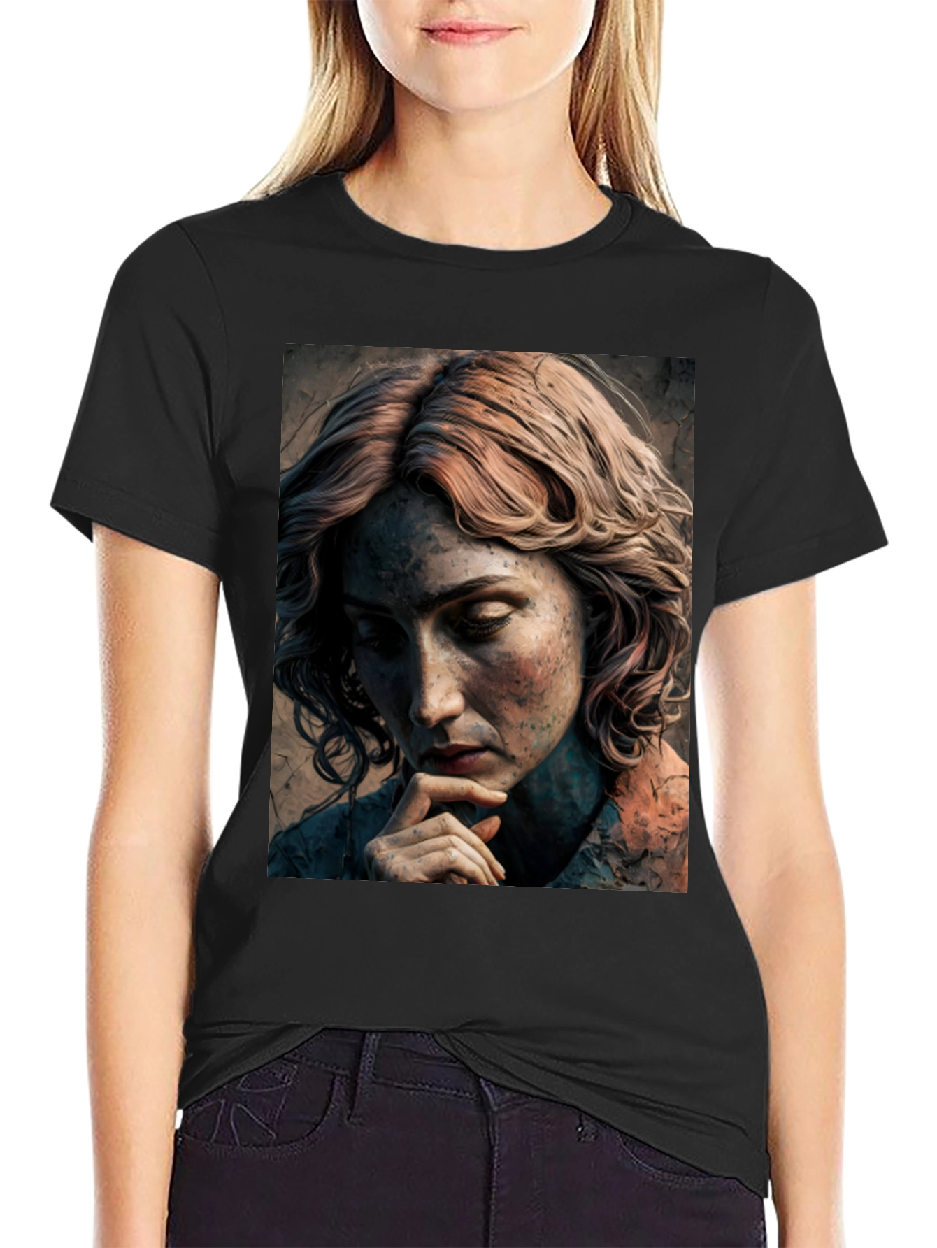 Artistic Portrait Graphic Tee - Unique Design