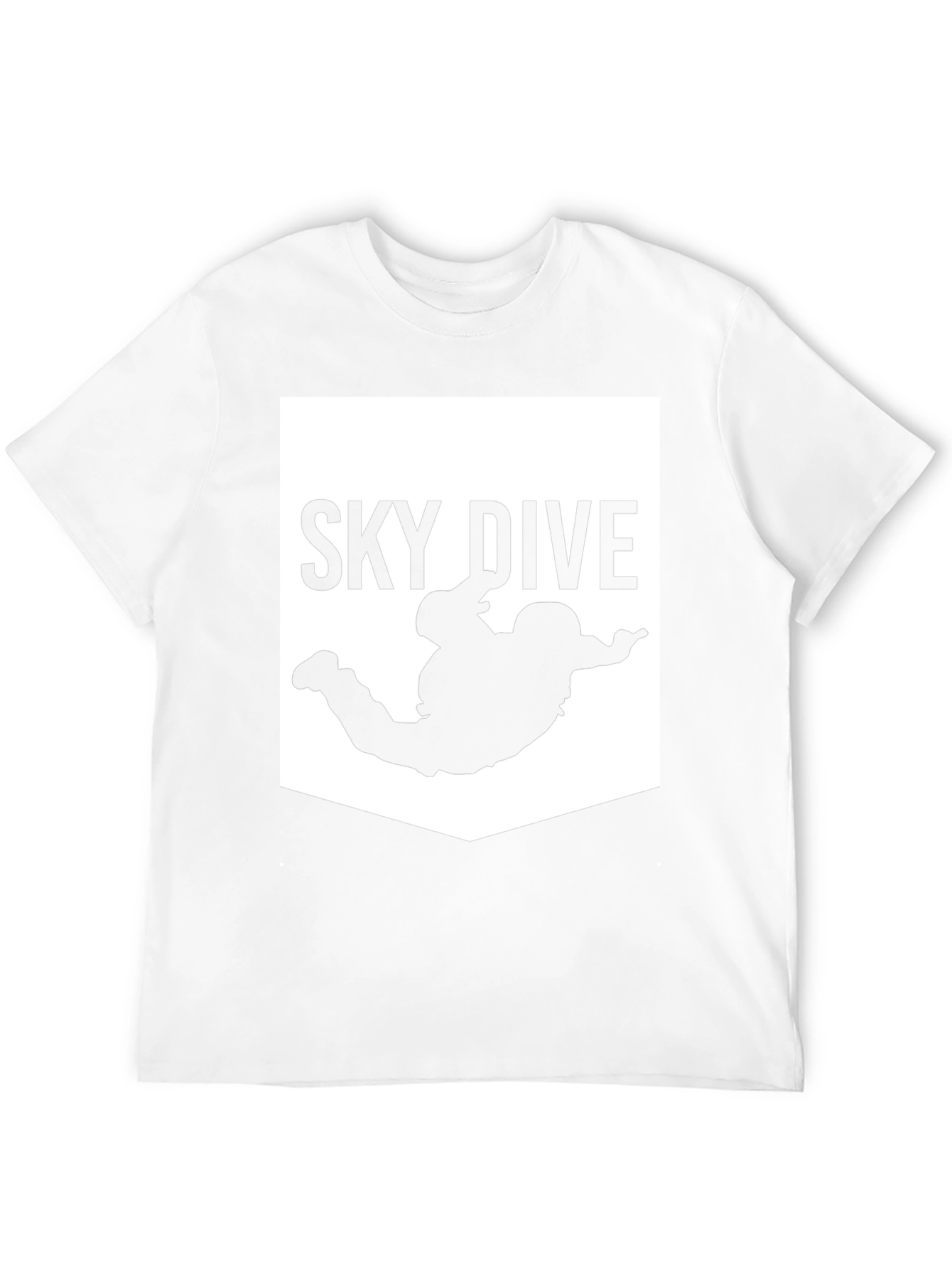 Sky Dive Graphic Print T-Shirt - Black Cotton Blend