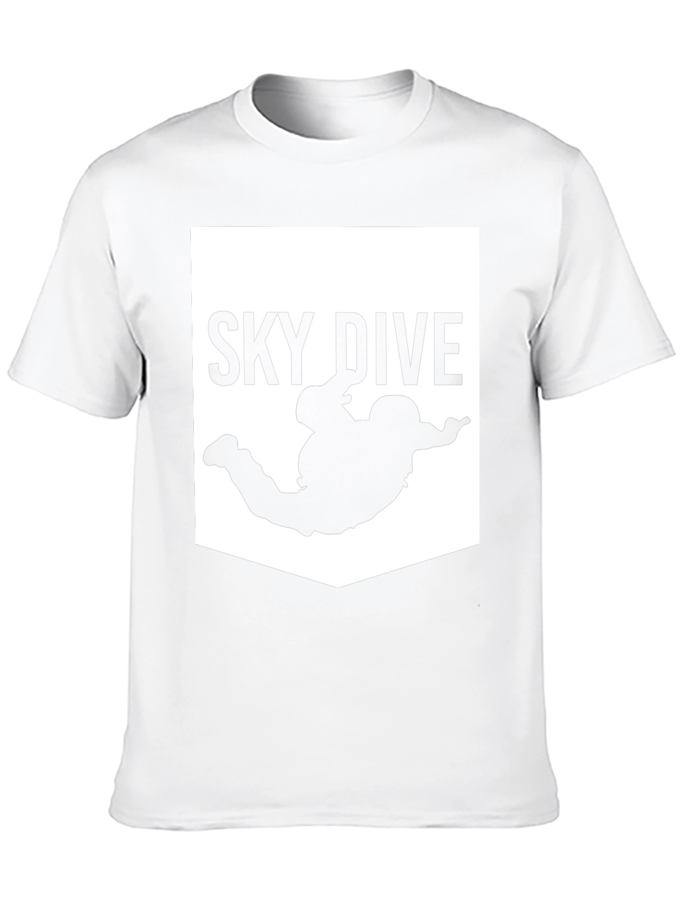 Sky Dive Graphic Print T-Shirt - Black Cotton Blend