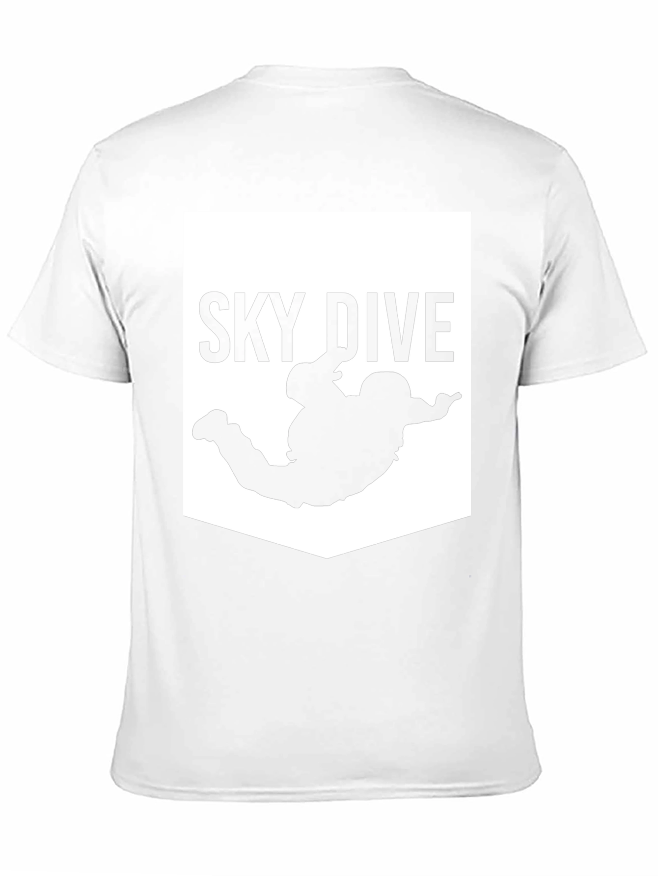 Sky Dive Graphic Print T-Shirt - Black Cotton Blend