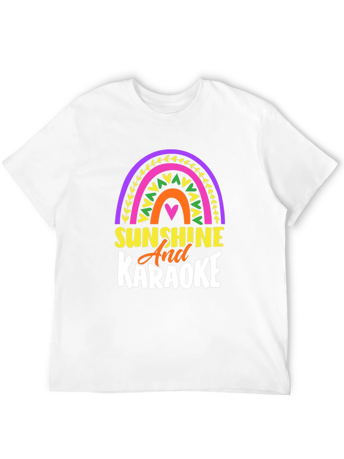 Sunshine and Karaoke T-Shirt - Fun Rainbow Design