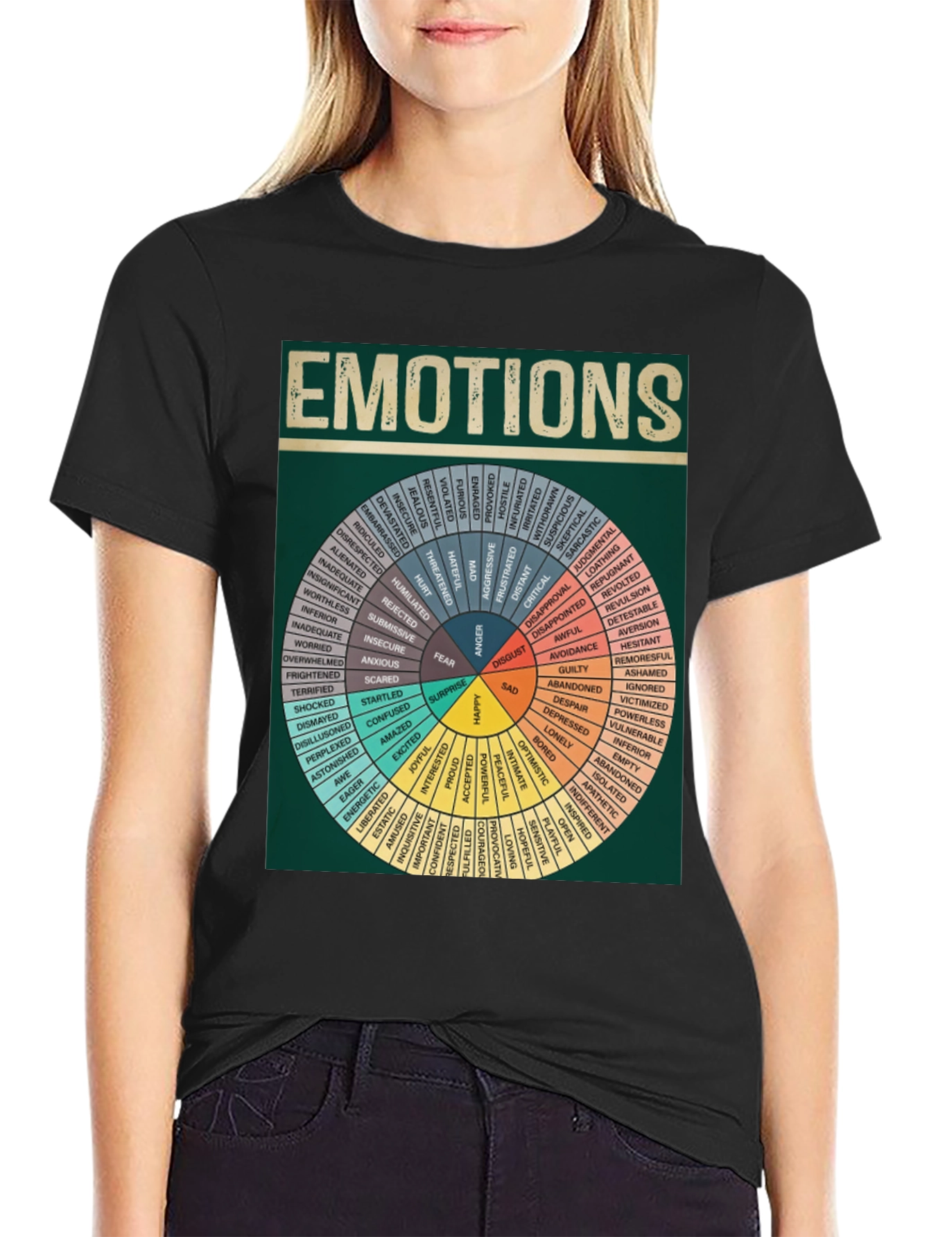 Emotions Wheel Graphic T-Shirt