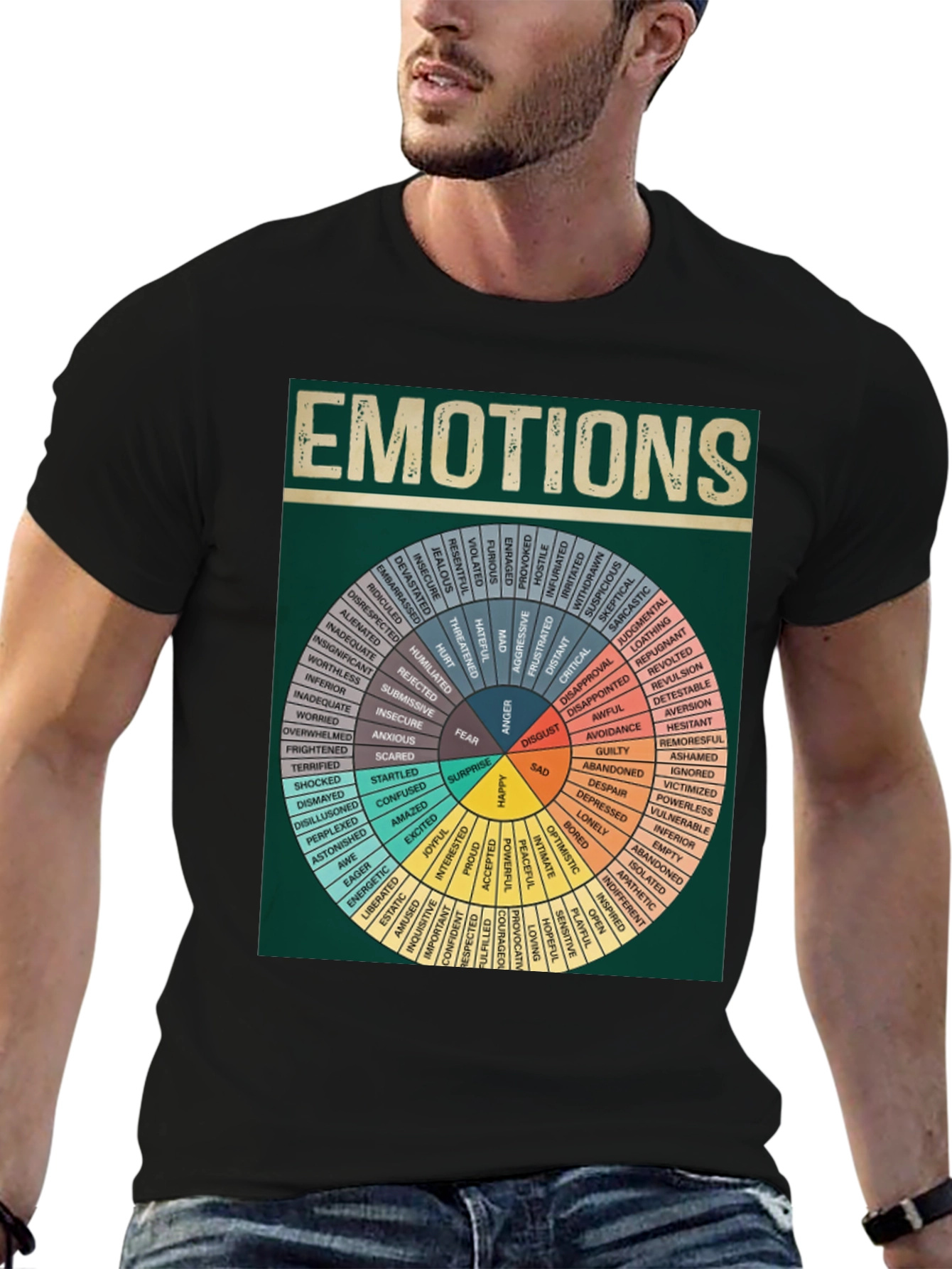 Emotions Wheel Graphic T-Shirt