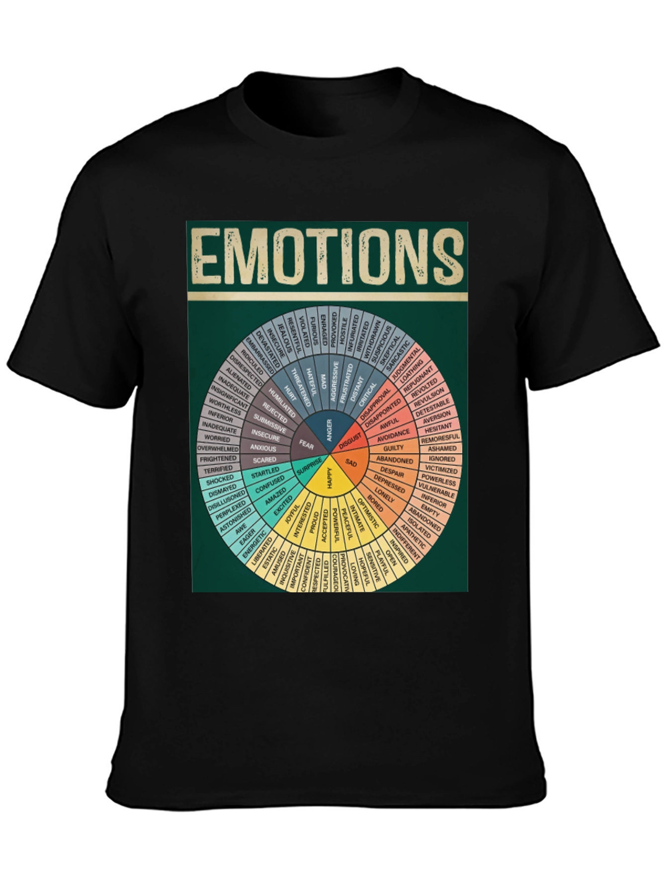 Emotions Wheel Graphic T-Shirt