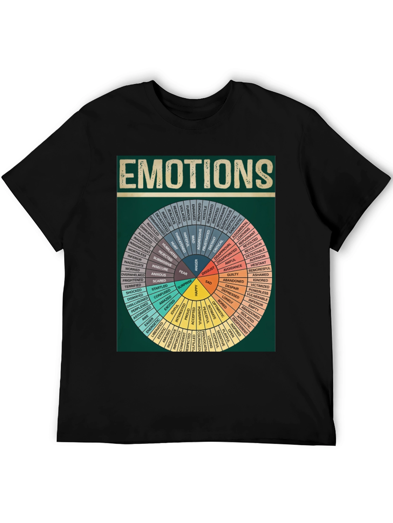Emotions Wheel Graphic T-Shirt