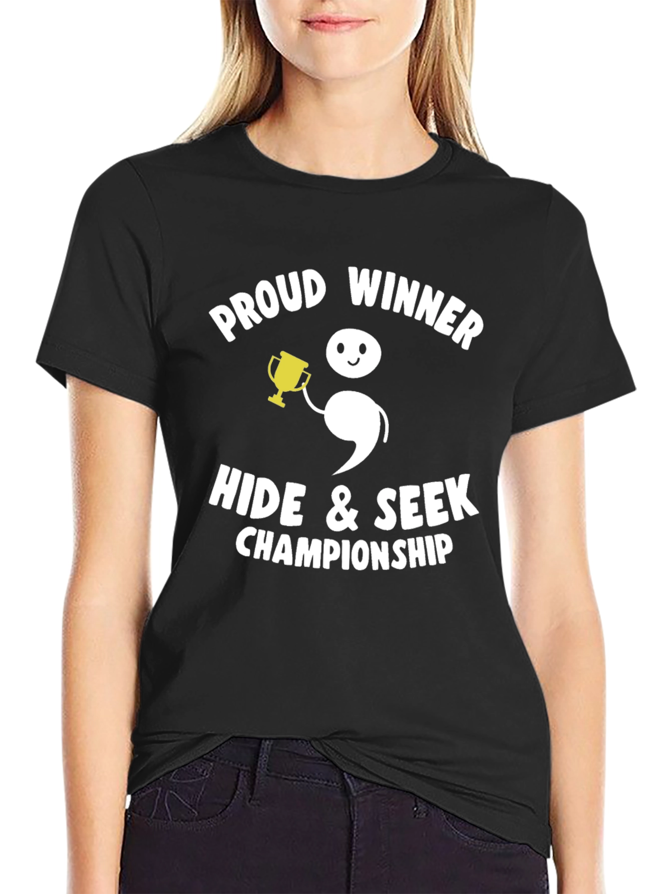 Proud Winner Hide & Seek Champion Graphic T-Shirt