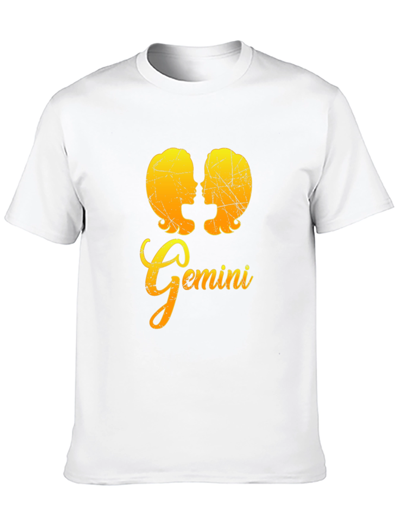 Gemini Zodiac Sign Black T-Shirt