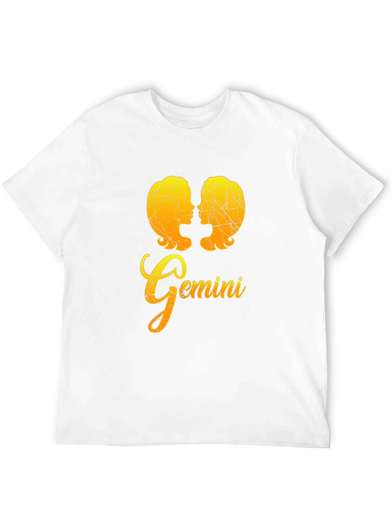 Gemini Zodiac Sign Black T-Shirt
