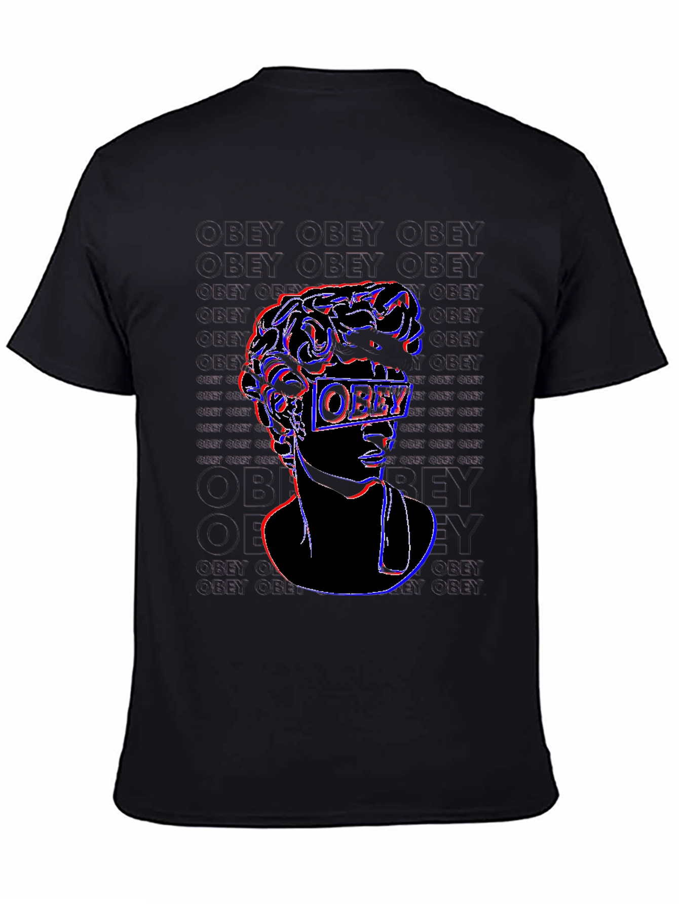 Obey Glitch Graphic Tee - Black Cotton T-Shirt