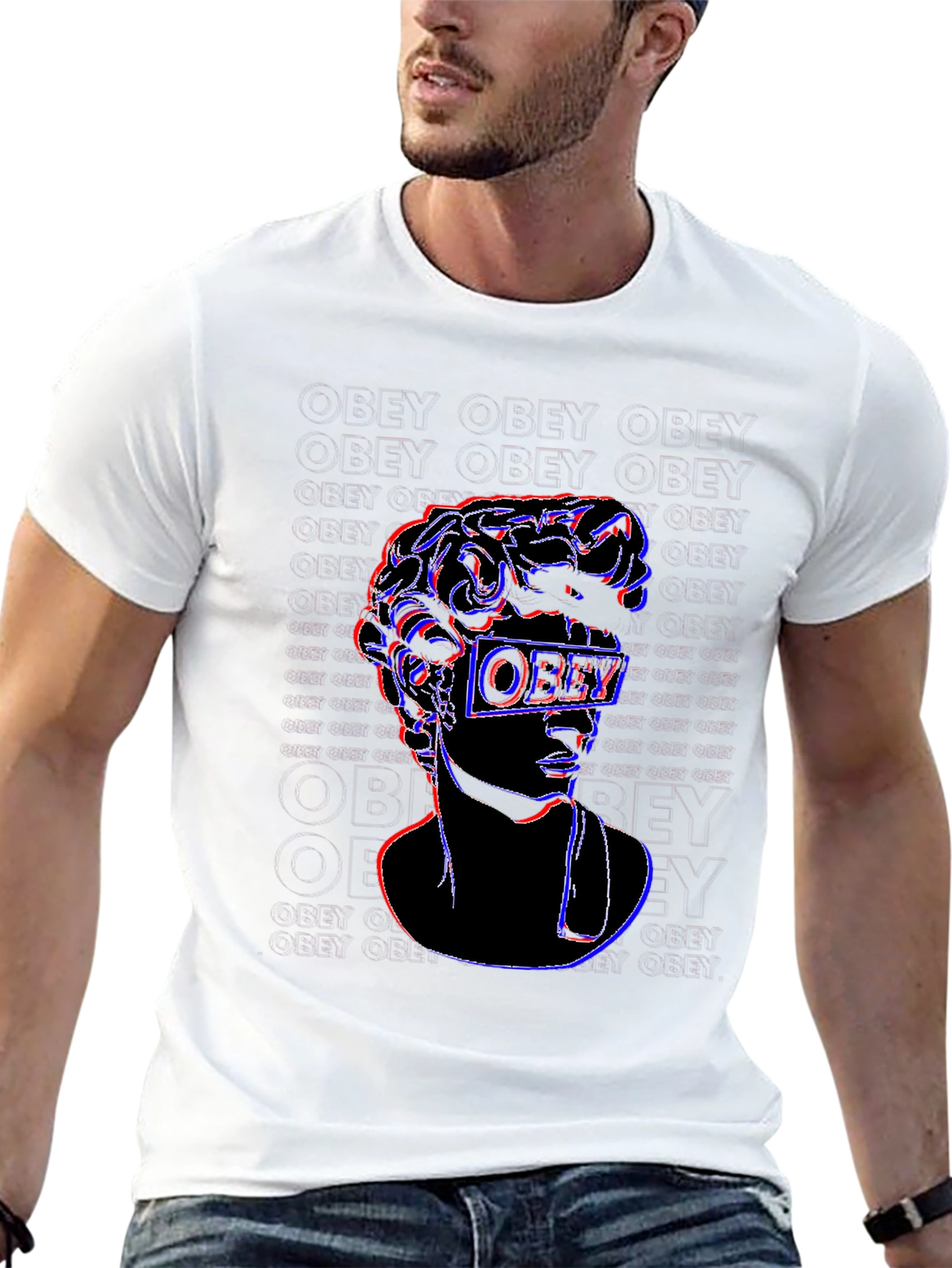 Obey Glitch Graphic Tee - Black Cotton T-Shirt