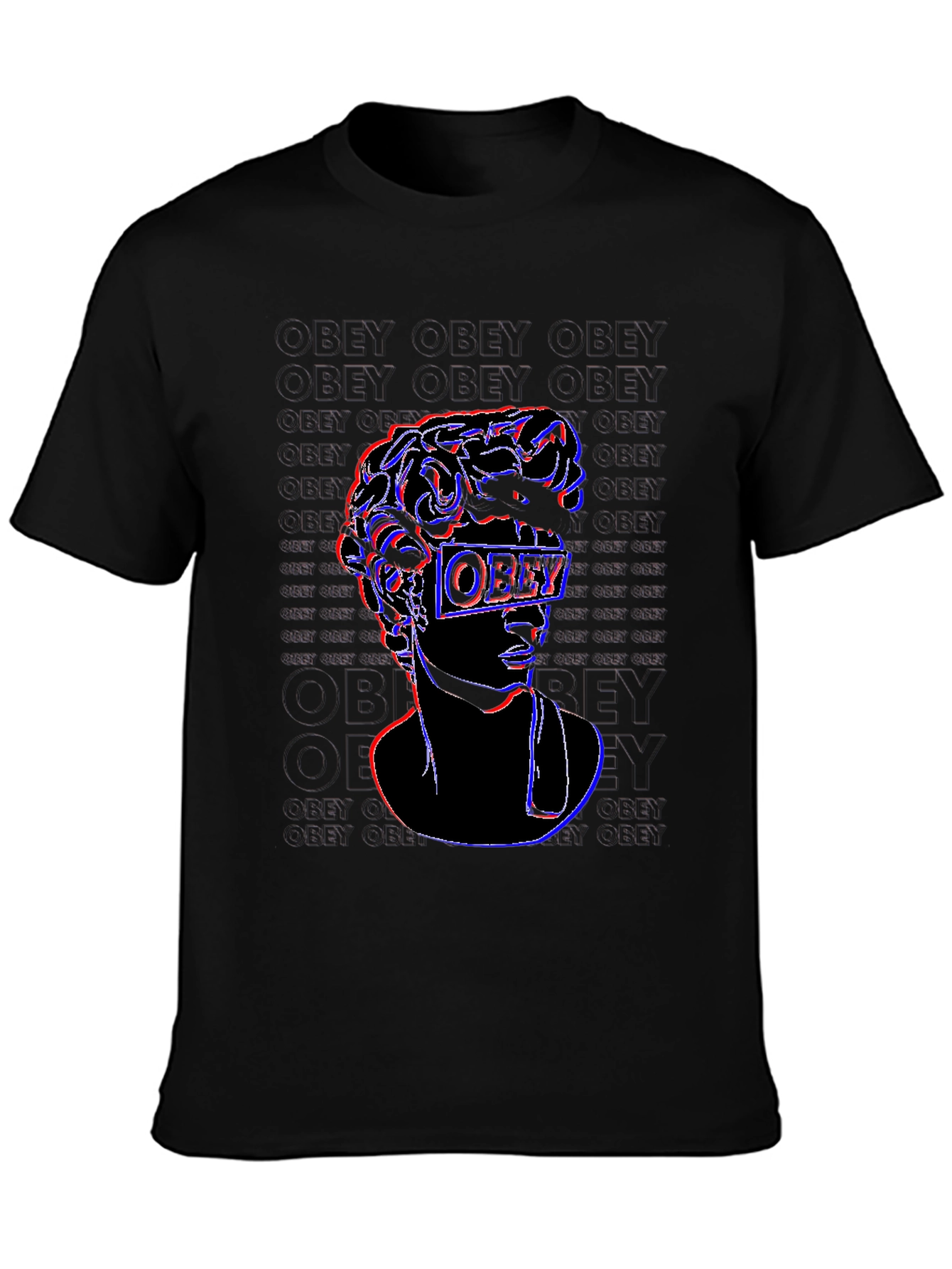 Obey Glitch Graphic Tee - Black Cotton T-Shirt