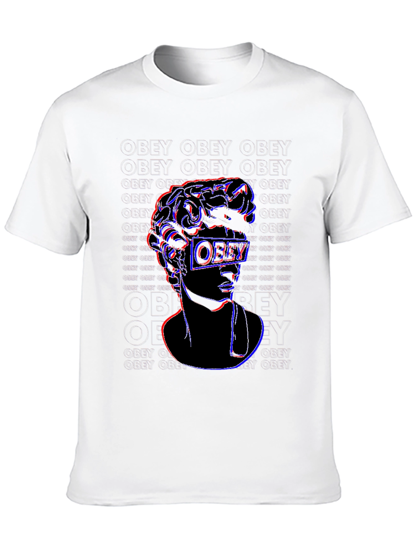 Obey Glitch Graphic Tee - Black Cotton T-Shirt