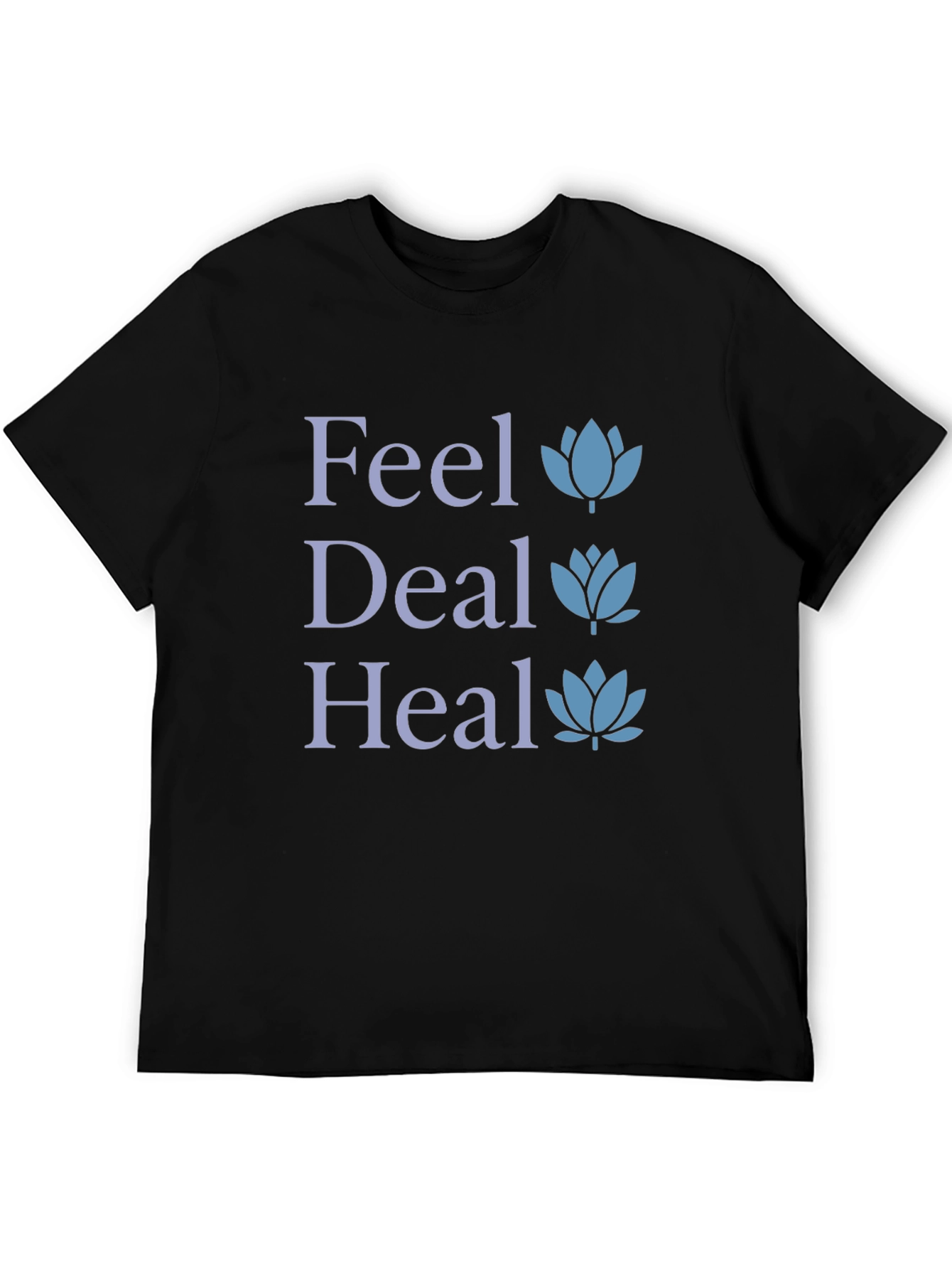 Feel Deal Heal Lotus Graphic T-Shirt