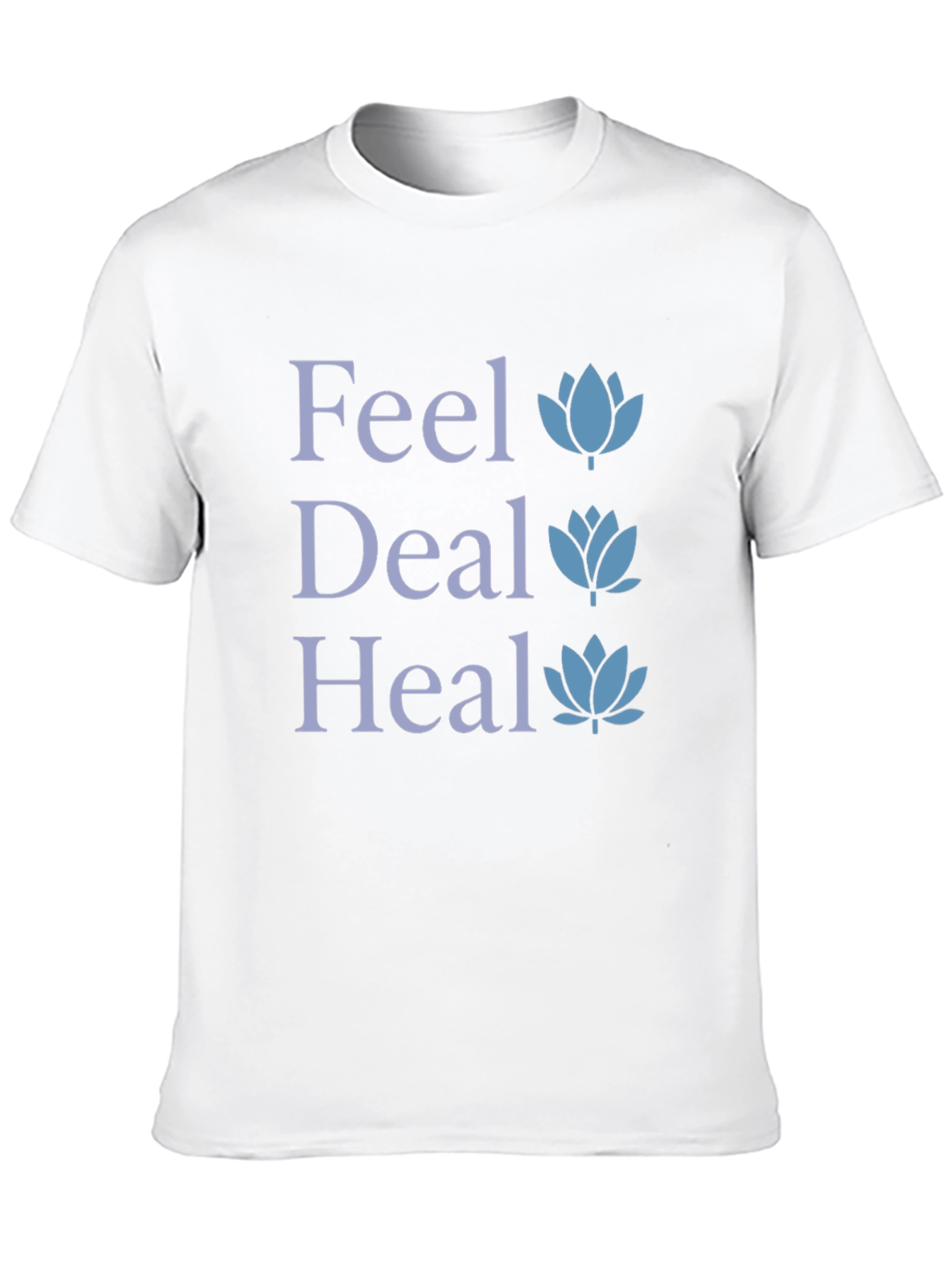 Feel Deal Heal Lotus Graphic T-Shirt