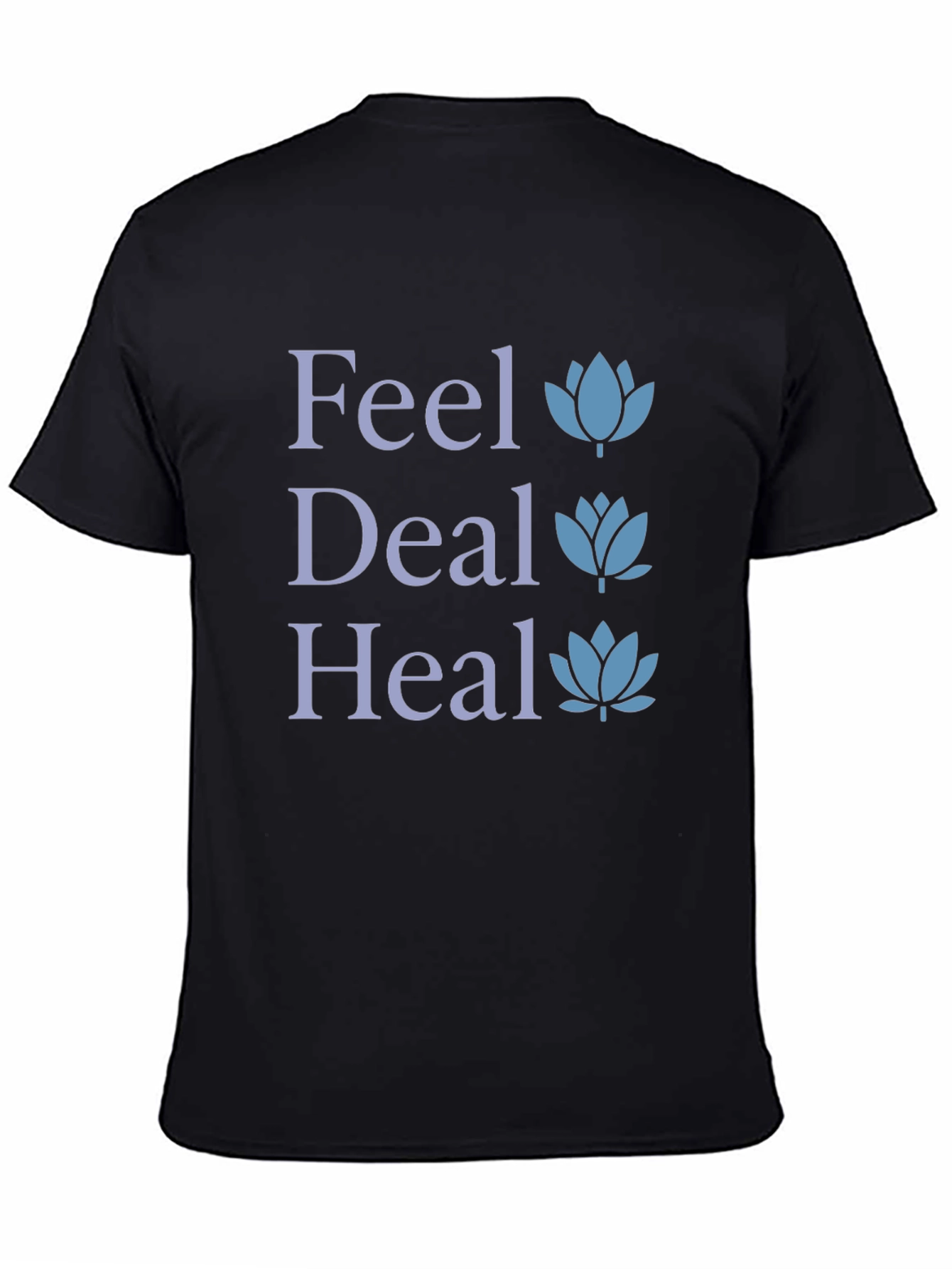 Feel Deal Heal Lotus Graphic T-Shirt
