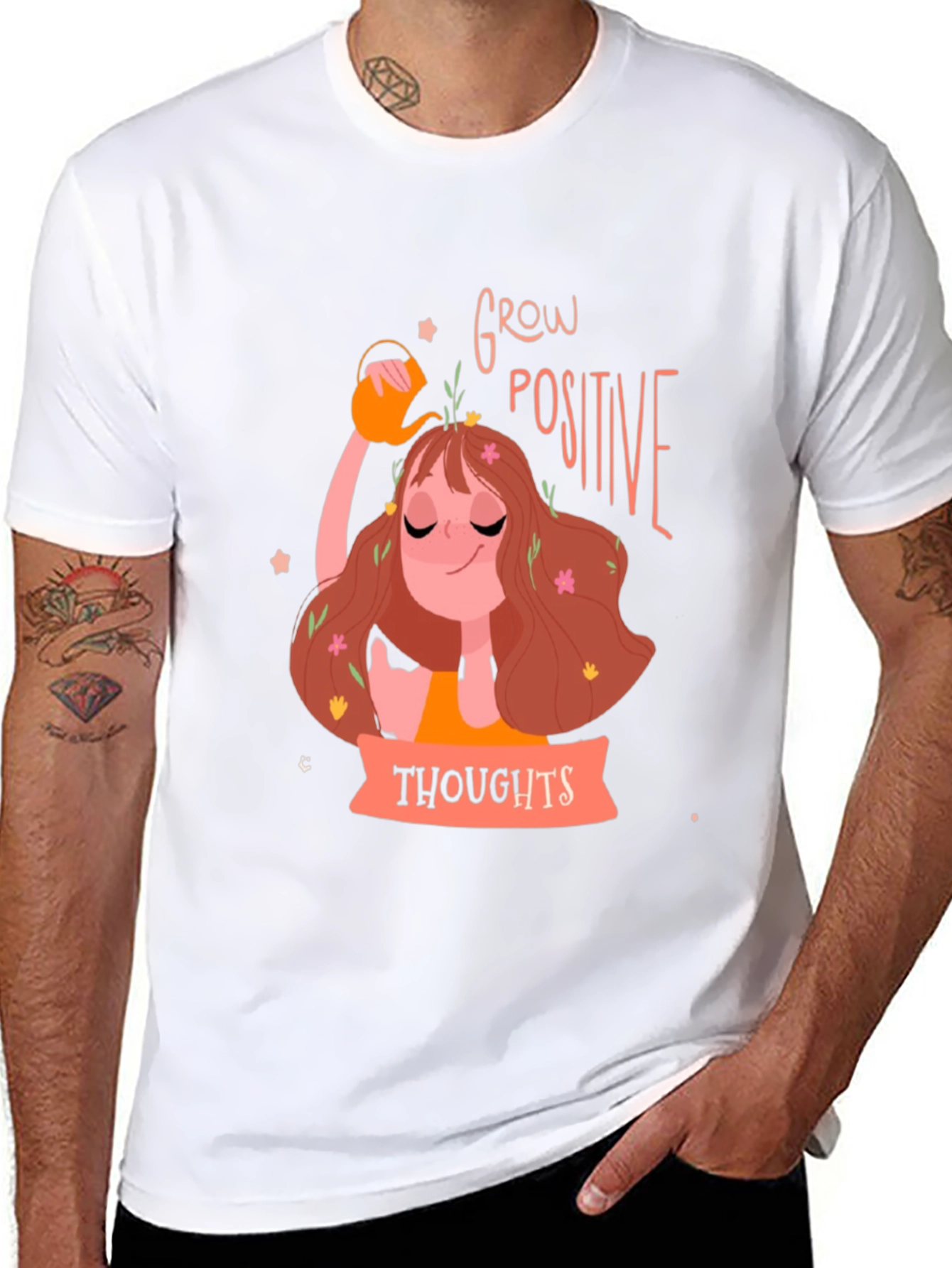 Grow Positive Thoughts Graphic Tee