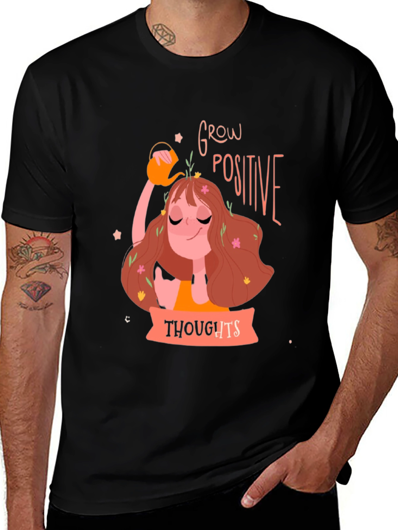 Grow Positive Thoughts Graphic Tee