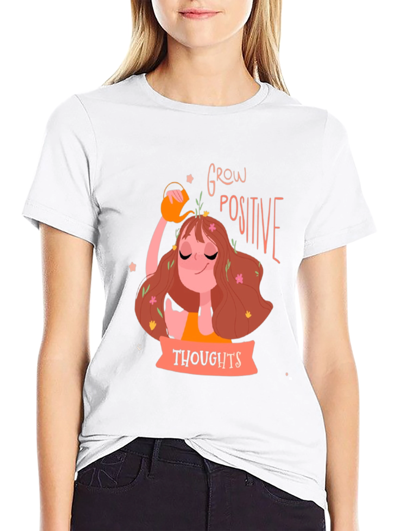 Grow Positive Thoughts Graphic Tee