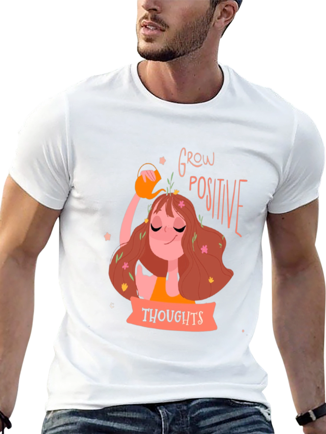 Grow Positive Thoughts Graphic Tee