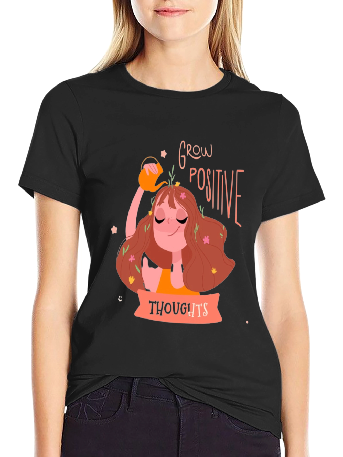 Grow Positive Thoughts Graphic Tee