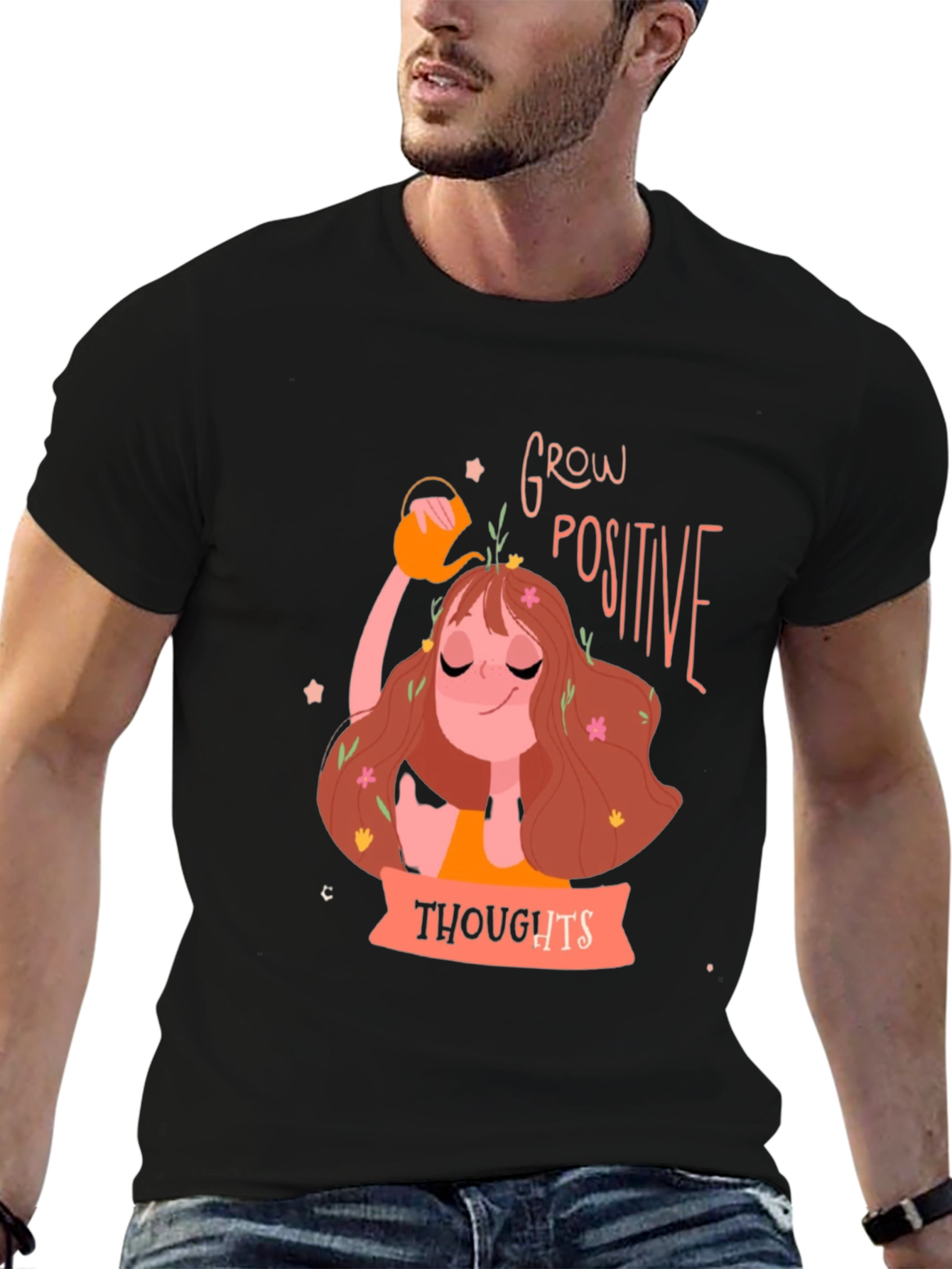 Grow Positive Thoughts Graphic Tee