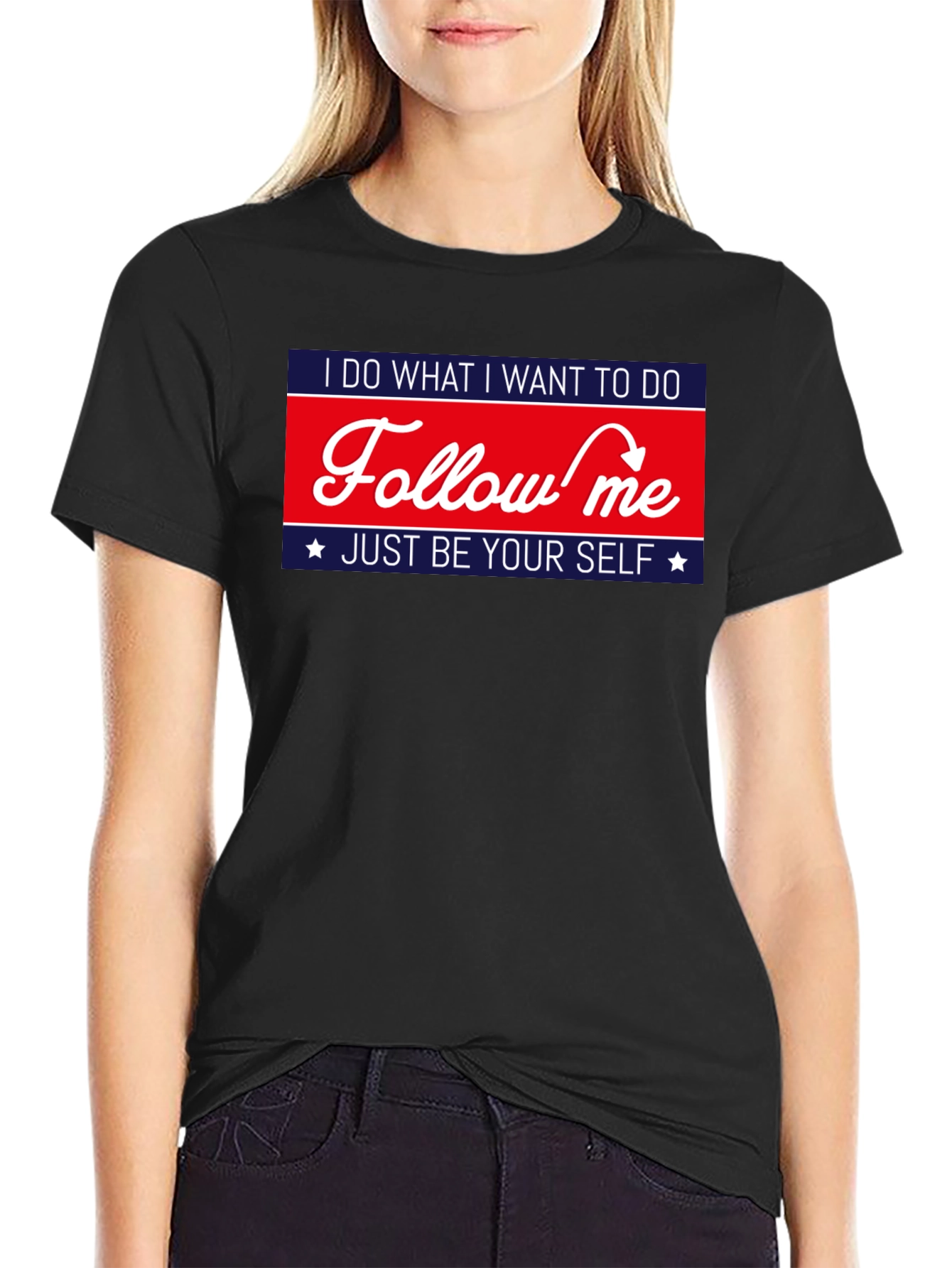 Follow Me Graphic Tee - Be Yourself T-Shirt
