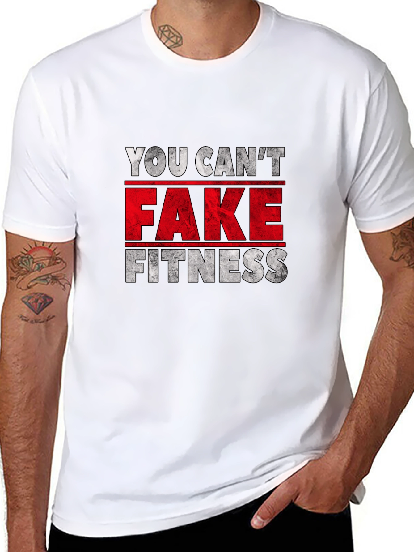 You Cant Fake Fitness T-Shirt Gym Workout Apparel