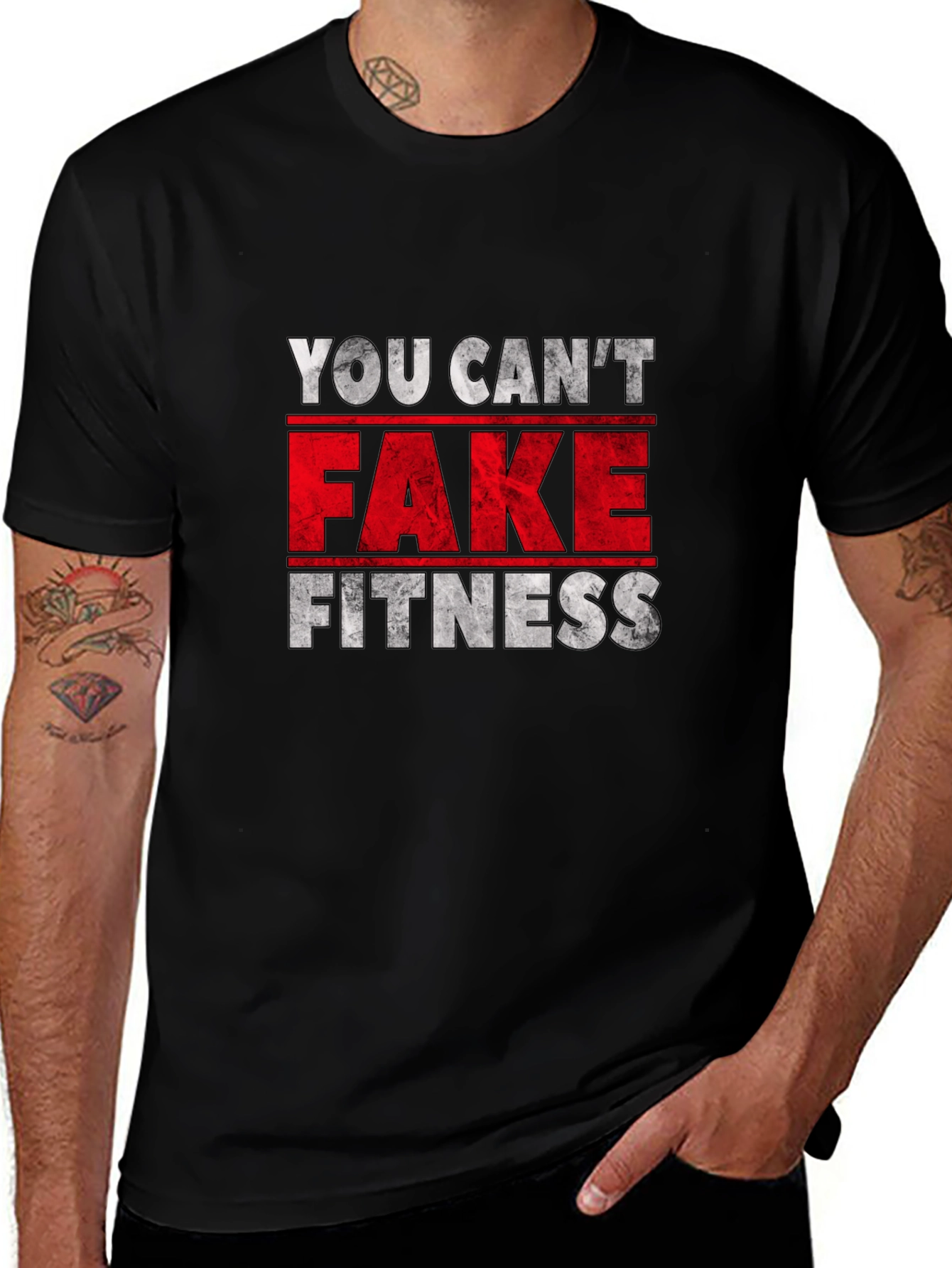 You Cant Fake Fitness T-Shirt Gym Workout Apparel