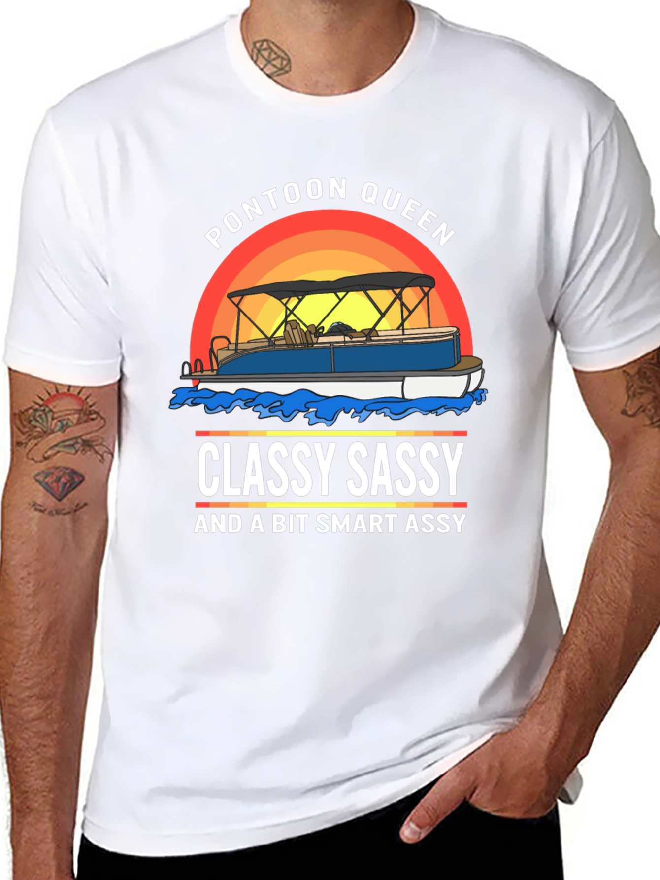 Pontoon Queen T-Shirt: Classy Sassy Smart Assy