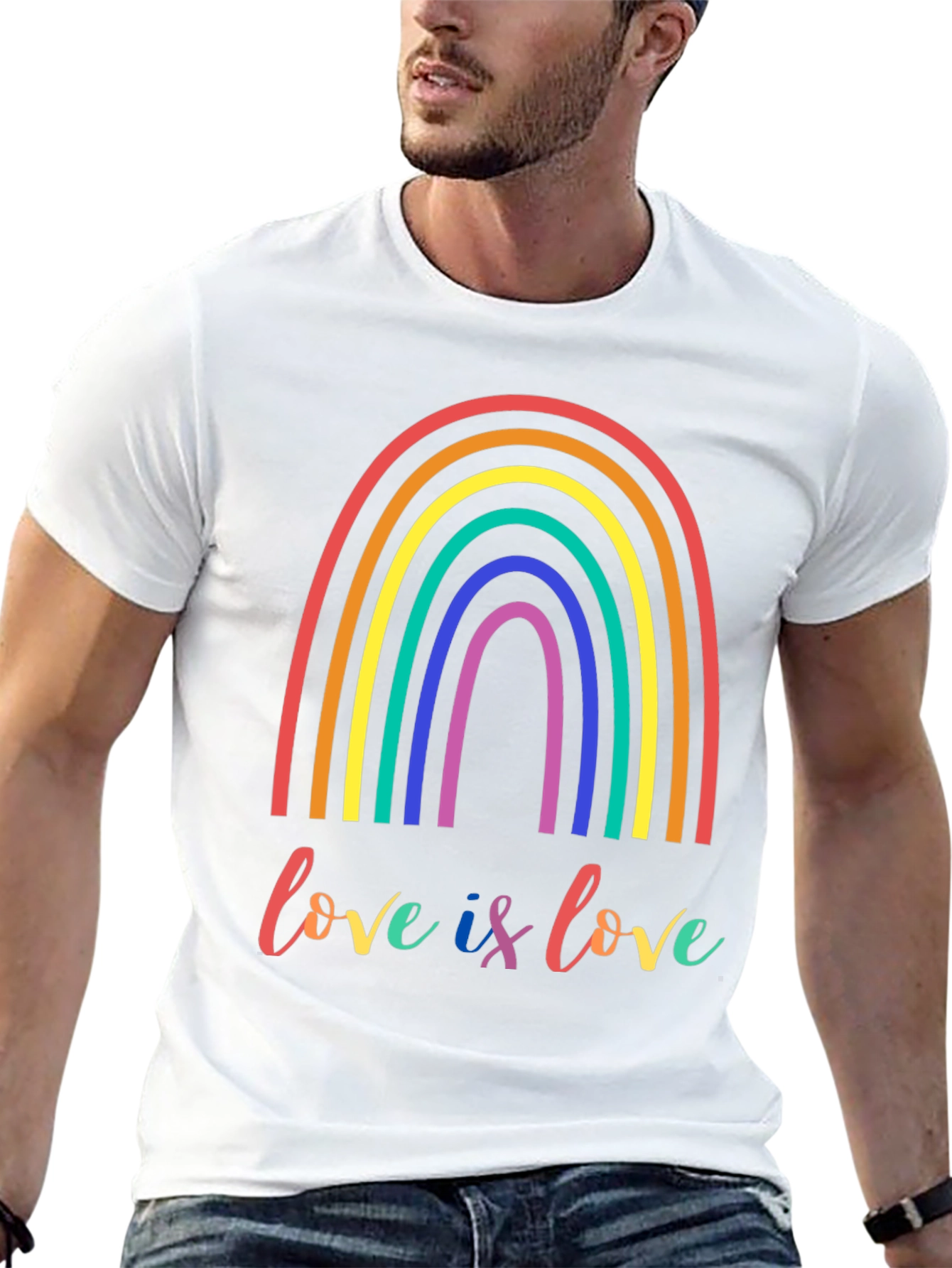 Love is Love LGBTQ+ Rainbow Graphic Tee