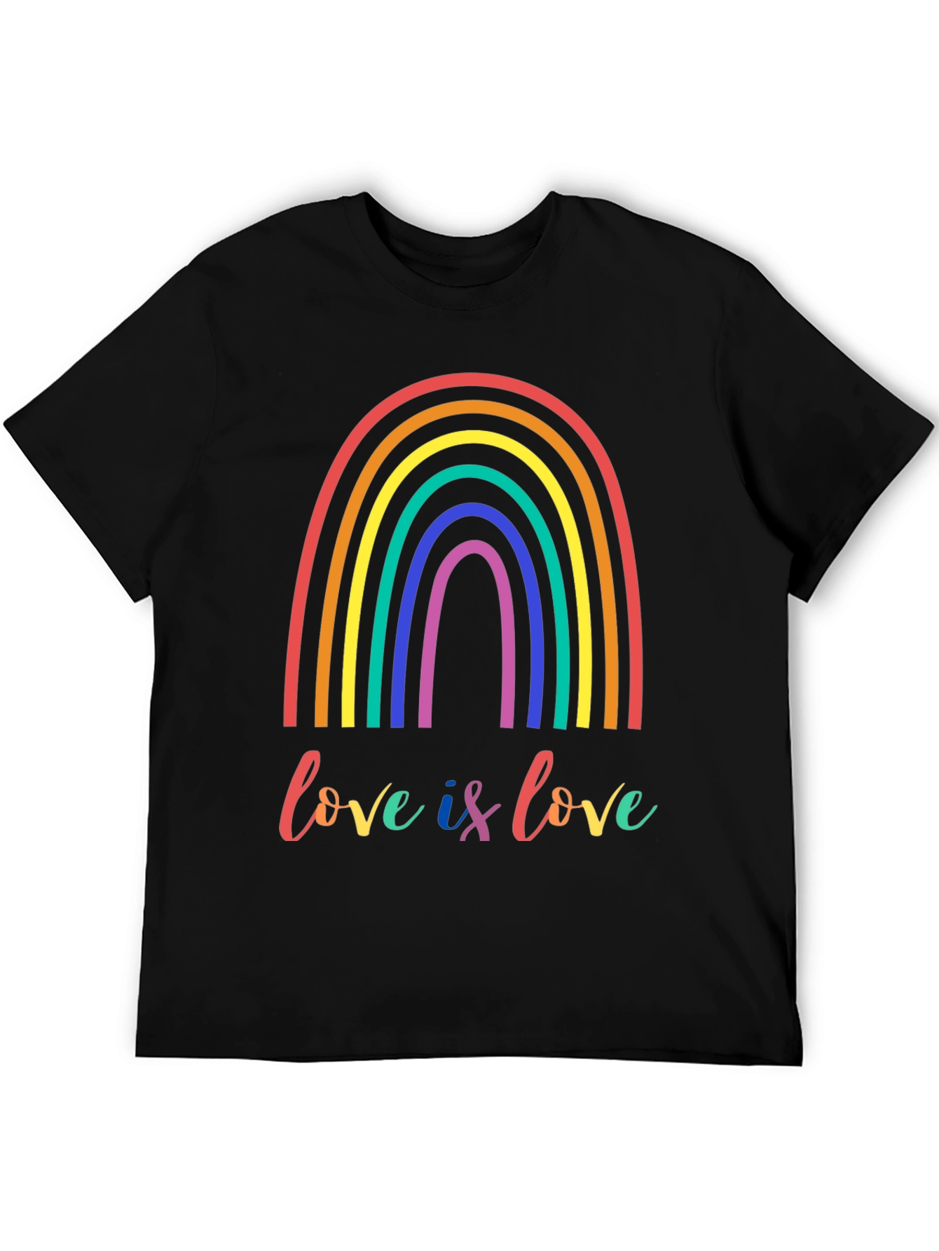 Love is Love LGBTQ+ Rainbow Graphic Tee