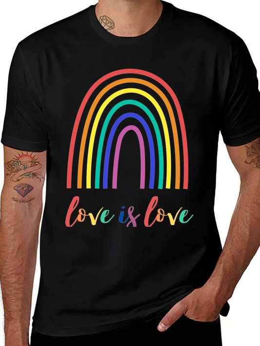 Love is Love LGBTQ+ Rainbow Graphic Tee