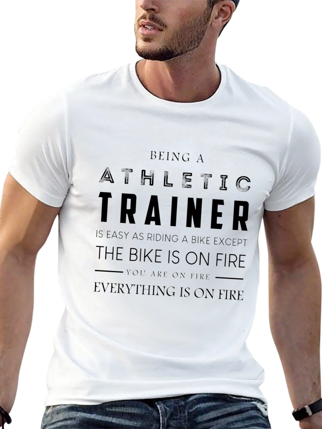 Athletic Trainer On Fire T-Shirt