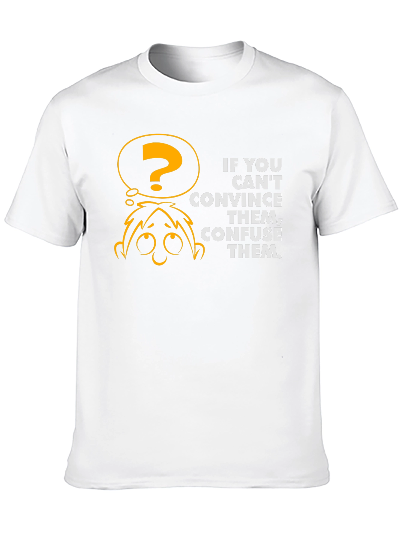Confuse Them Graphic Tee - Black Cotton T-Shirt