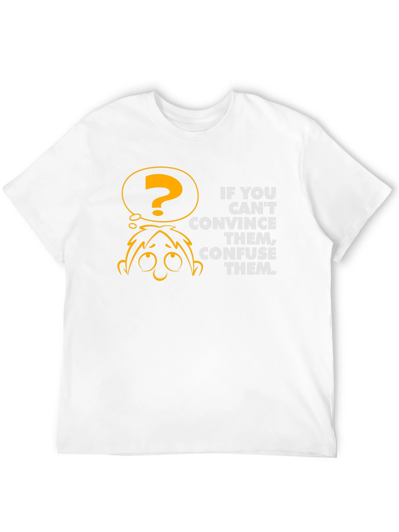 Confuse Them Graphic Tee - Black Cotton T-Shirt
