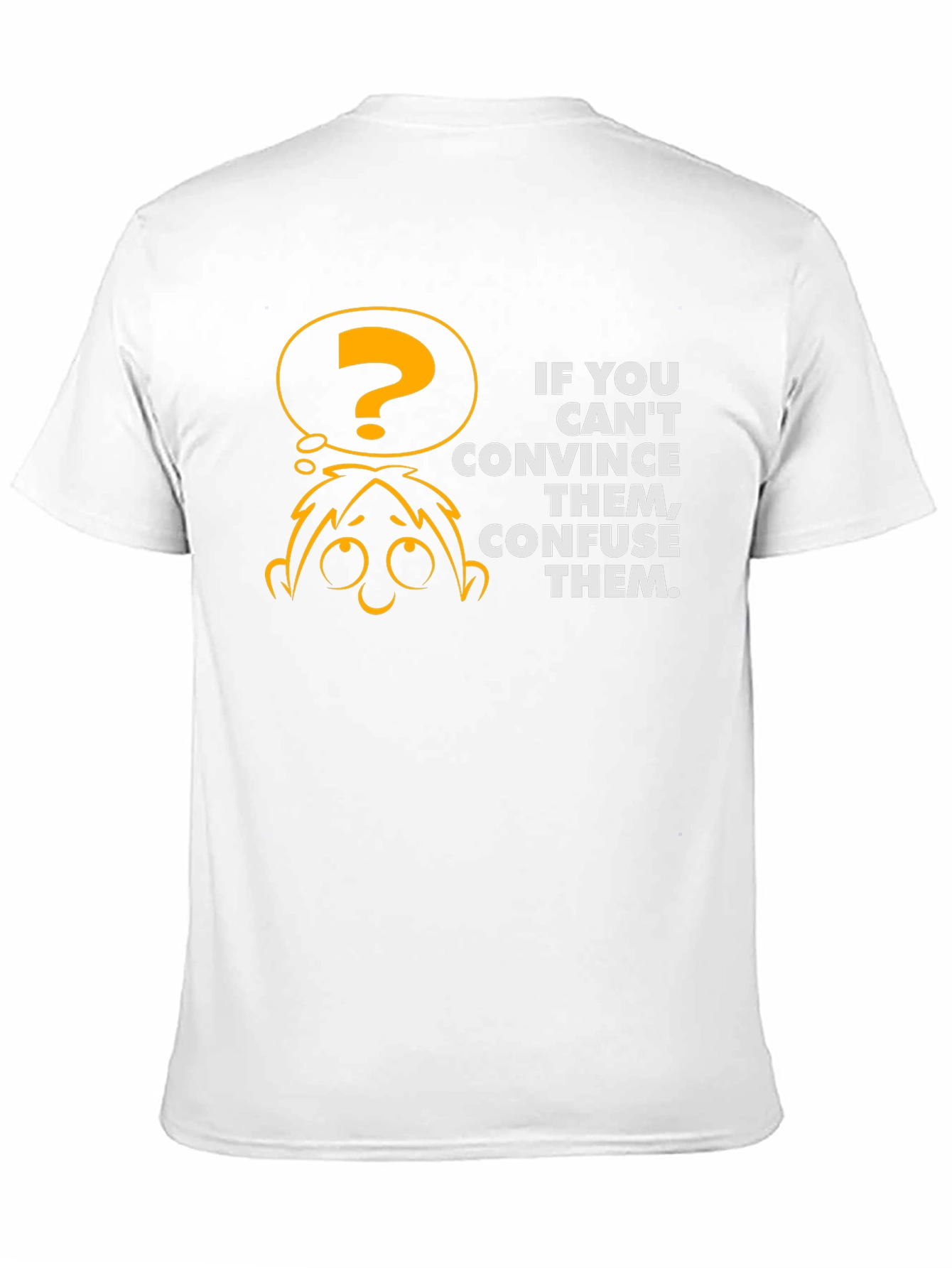 Confuse Them Graphic Tee - Black Cotton T-Shirt