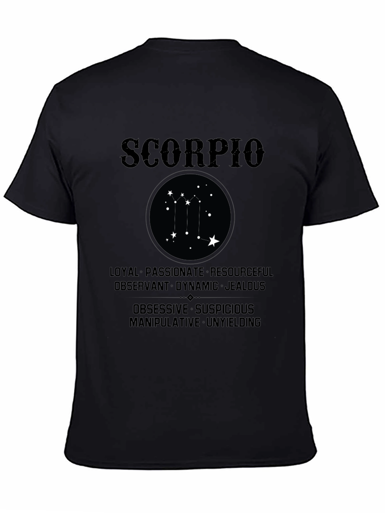 Scorpio Zodiac Sign Black Graphic T-Shirt