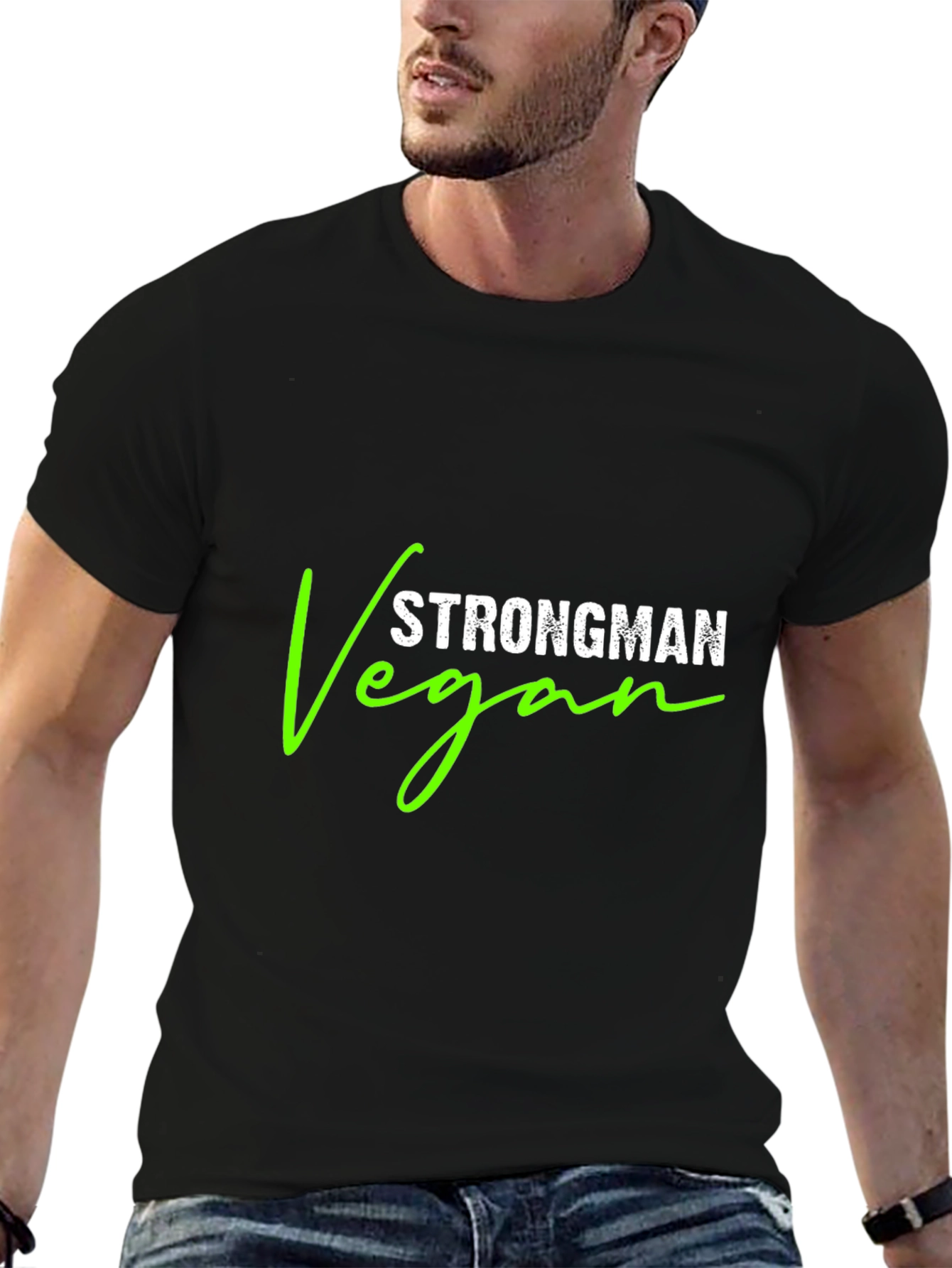 Strongman Vegan T-Shirt - Black