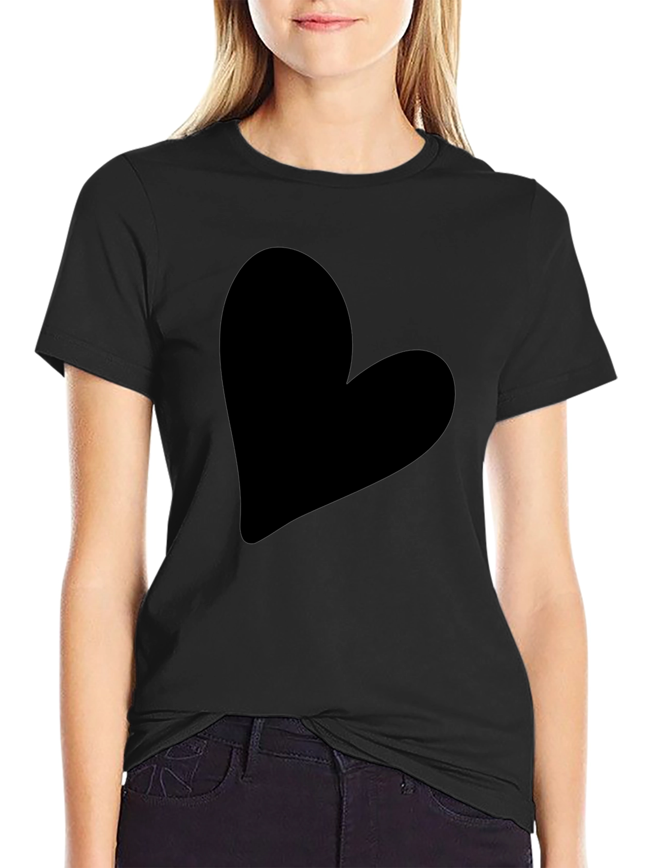 Heart Graphic Tee - Classic Black
