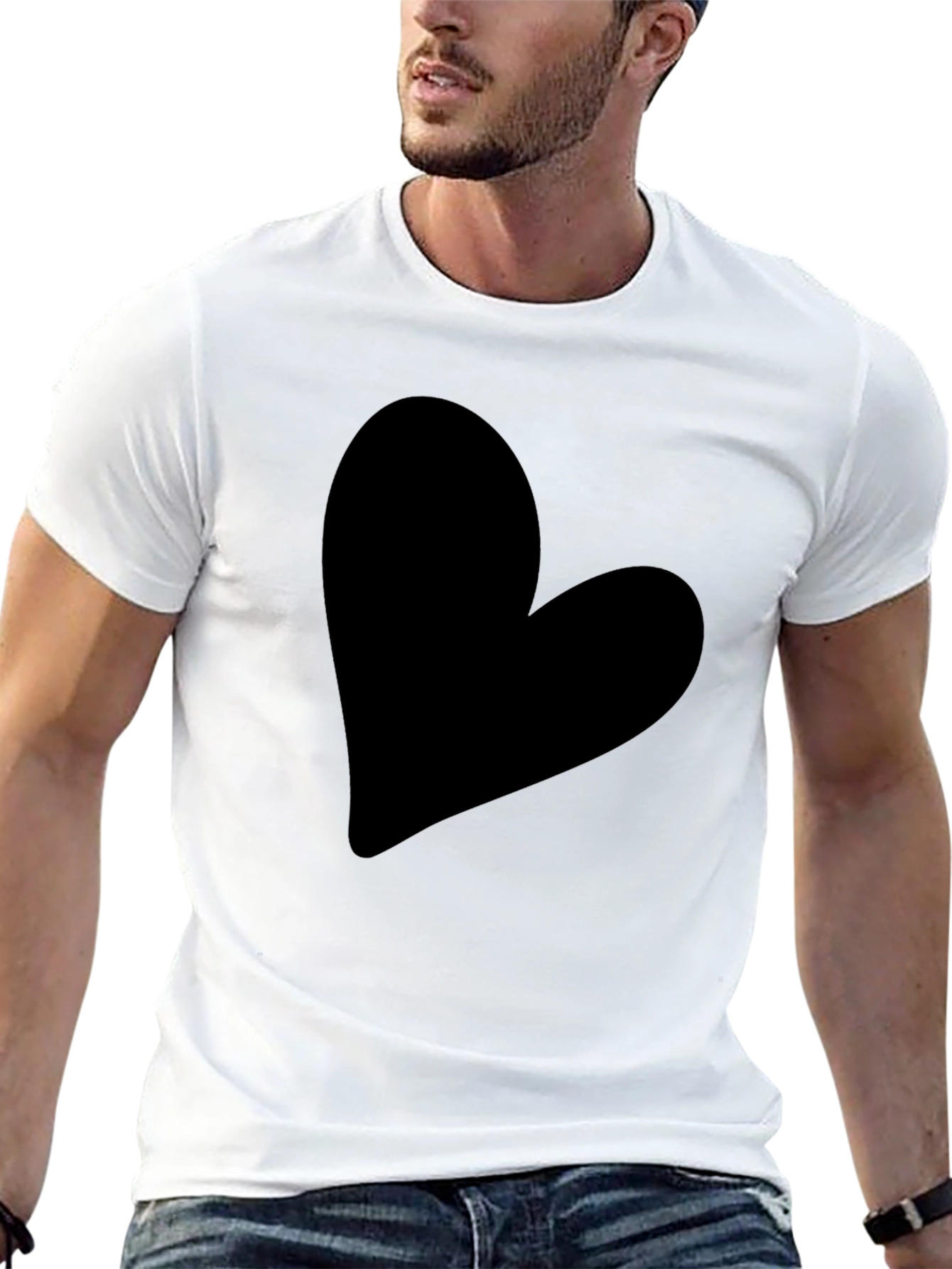 Heart Graphic Tee - Classic Black