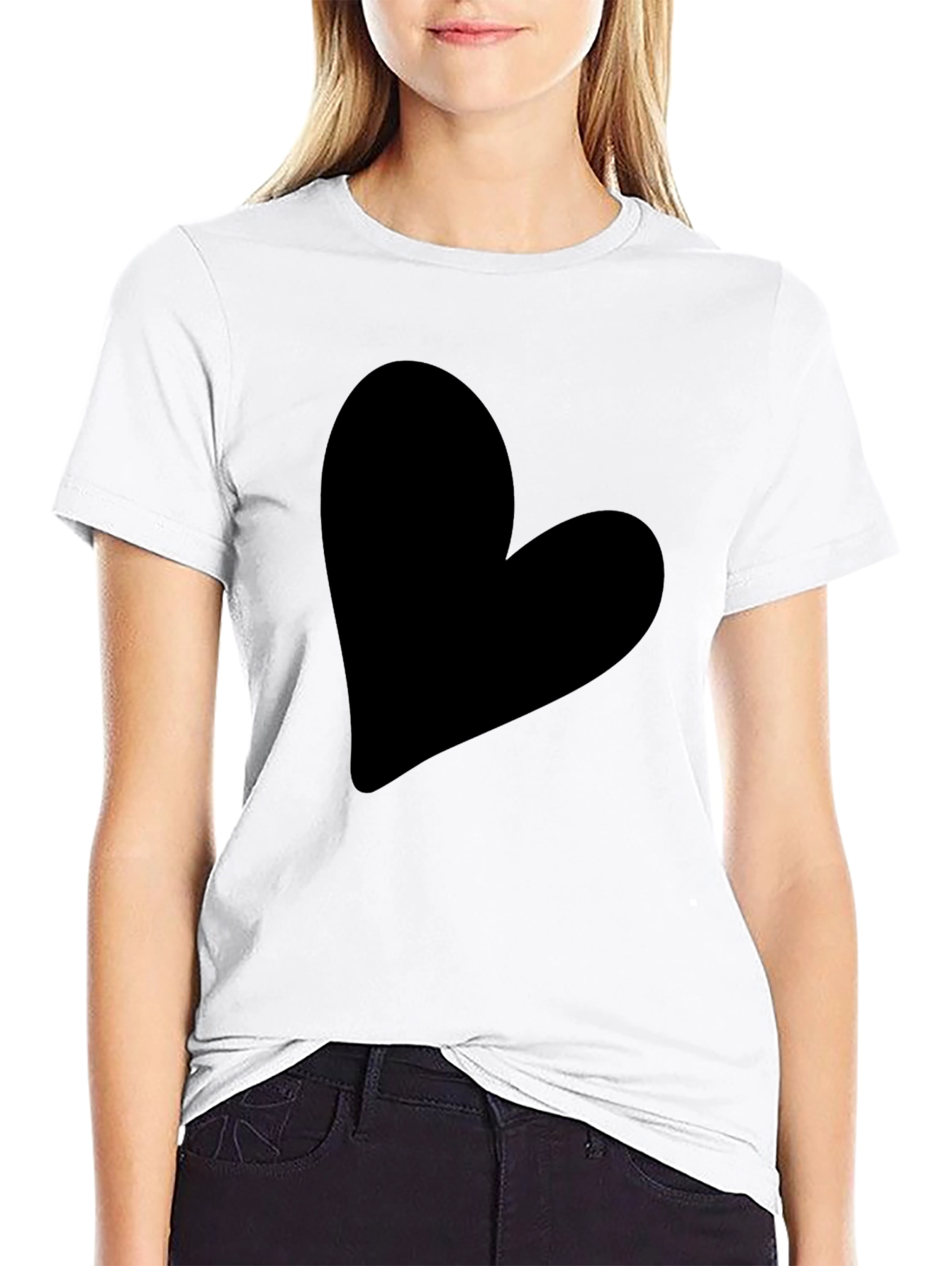 Heart Graphic Tee - Classic Black
