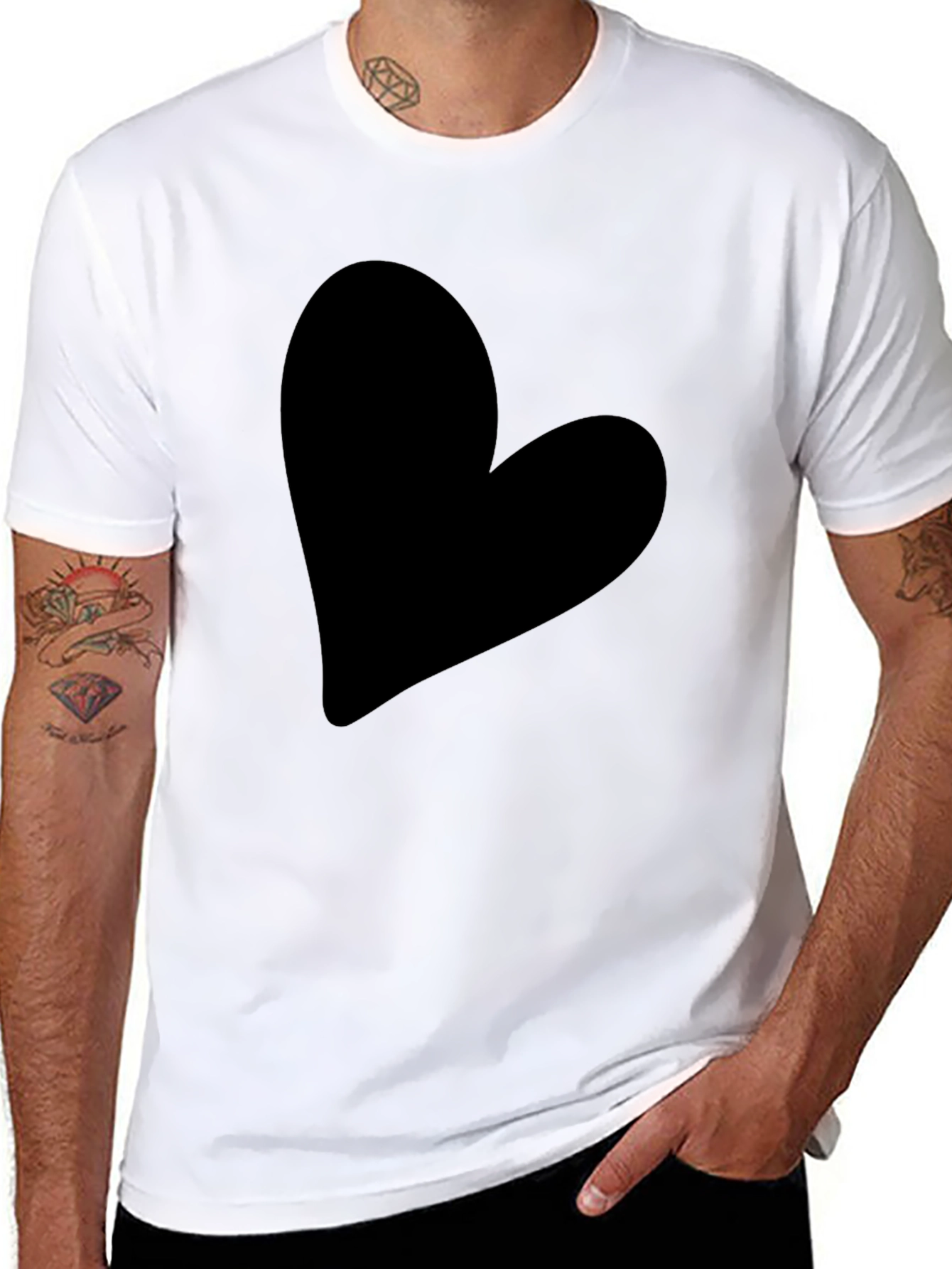 Heart Graphic Tee - Classic Black