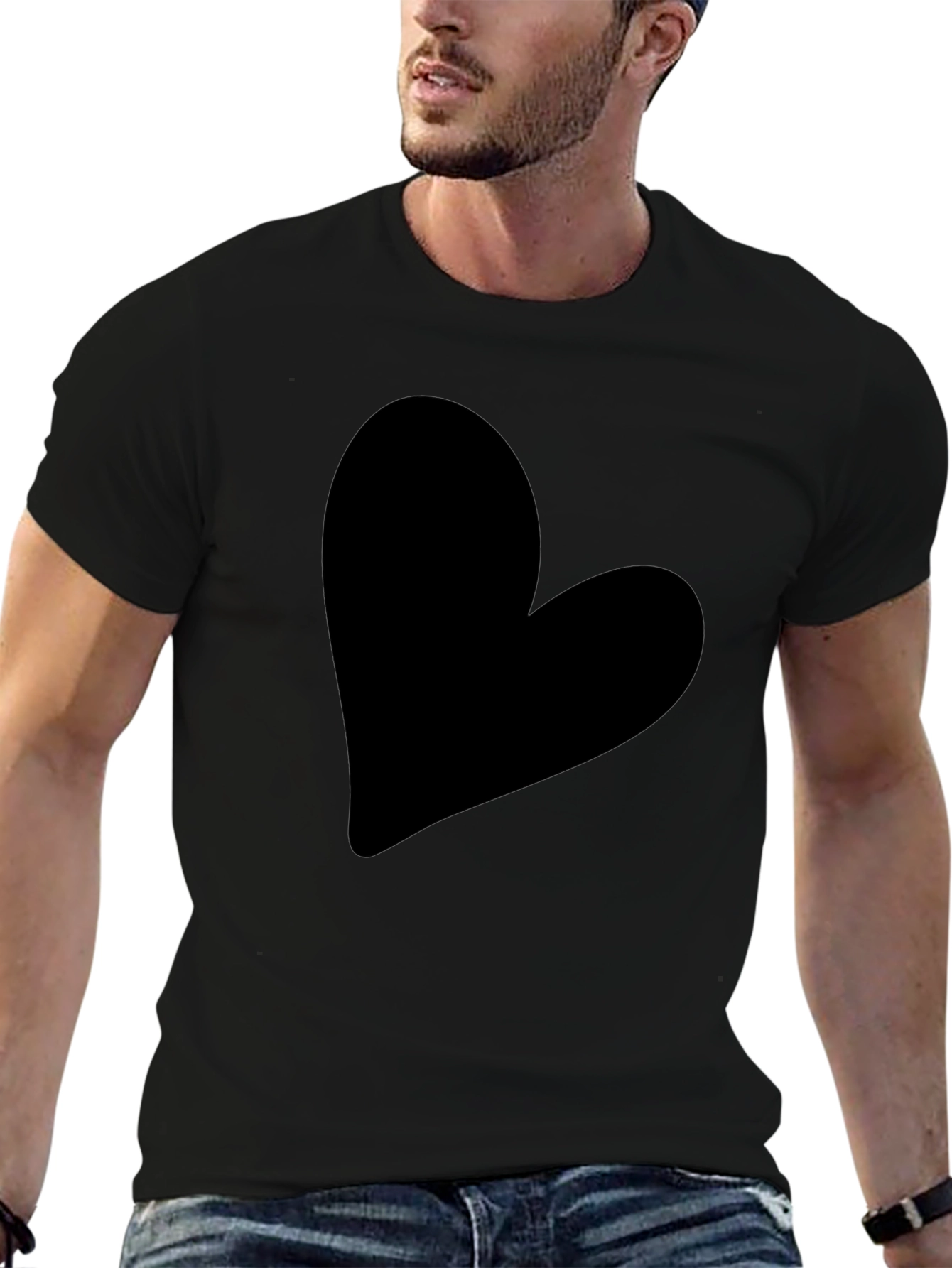 Heart Graphic Tee - Classic Black