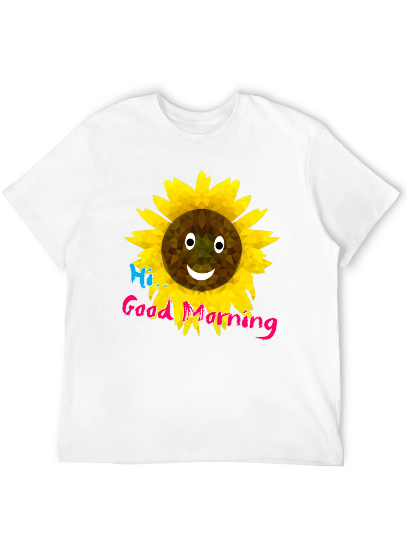 Cheerful Sunflower Graphic T-Shirt - Black