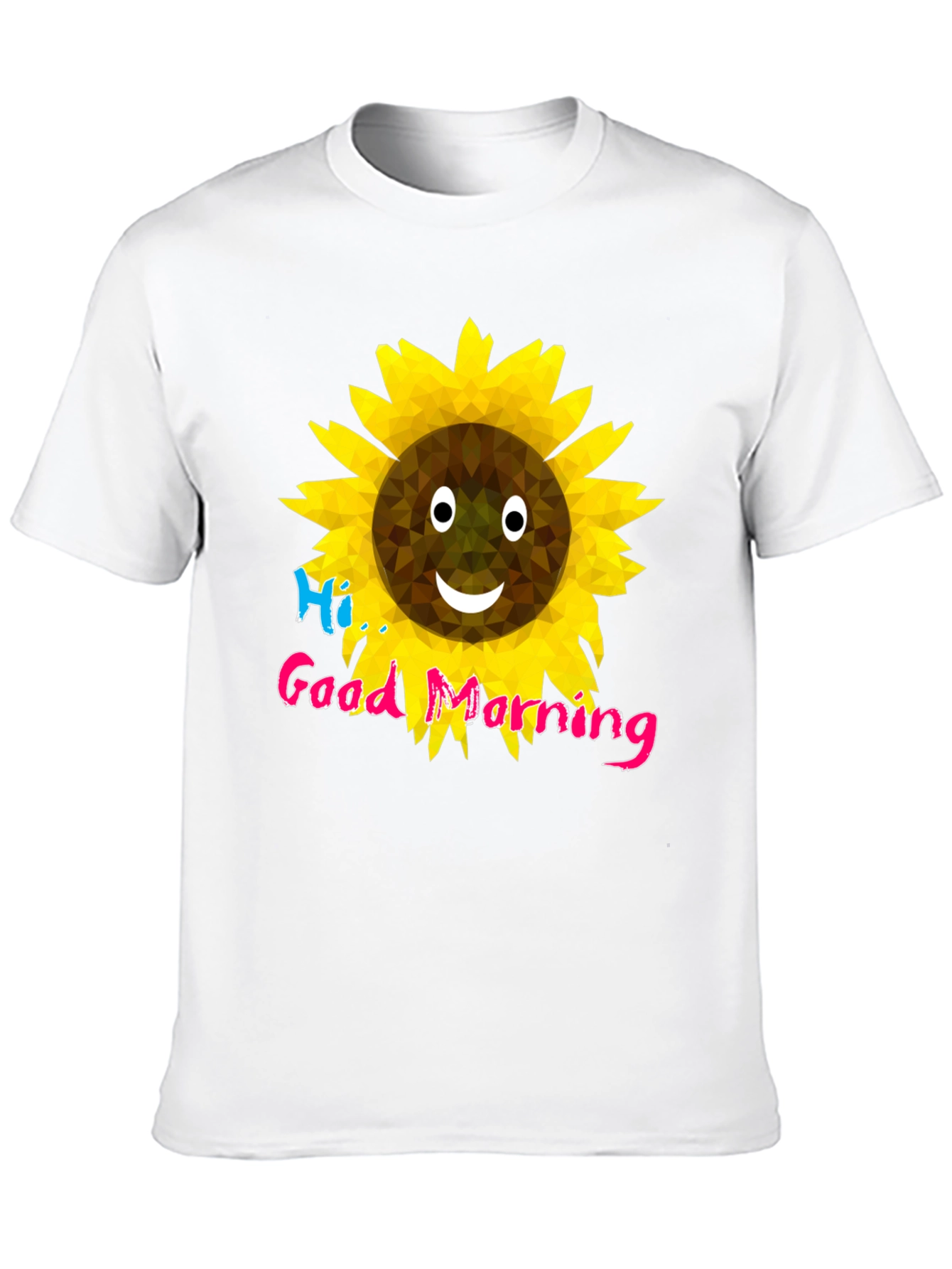 Cheerful Sunflower Graphic T-Shirt - Black